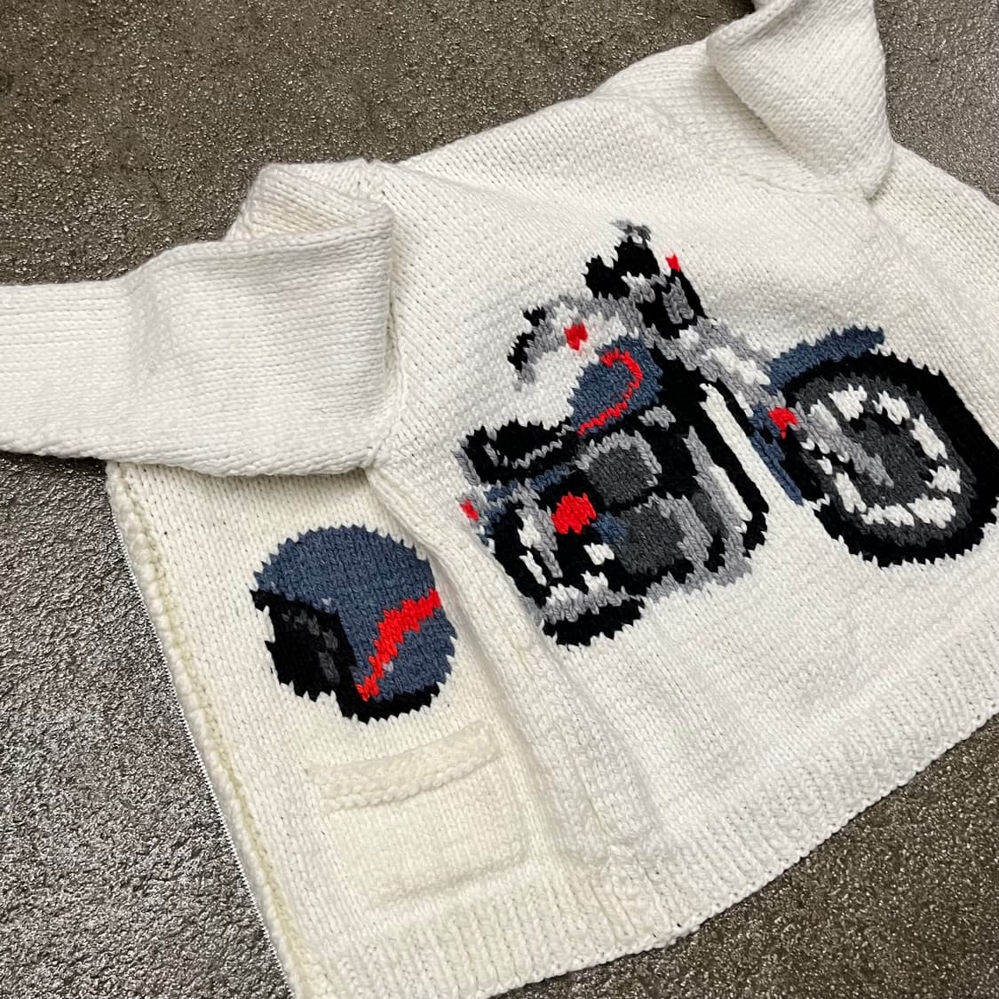 빈티지 핸드메이트 니트 집업 (90) 상품이미지5