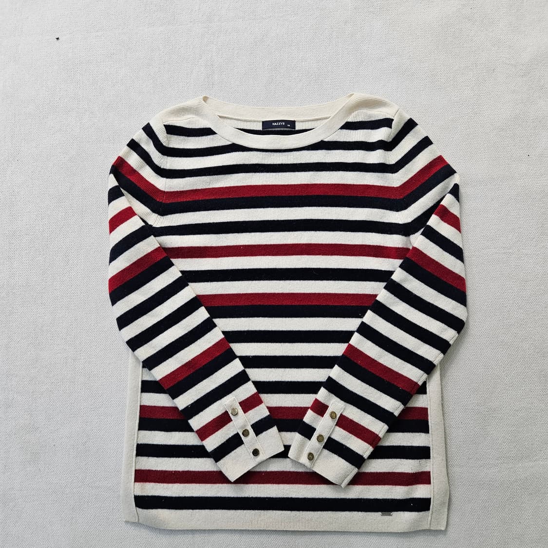 90 헤지스 여성 스트라이프 니트 0317Y 상품이미지1