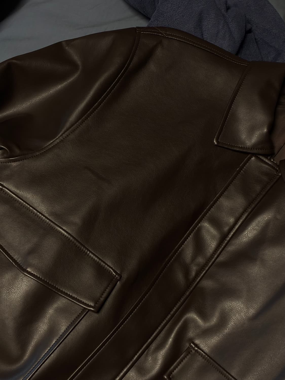 (L) 드로우핏 A-2 레더 블루종 자켓 [BROWN] 판매 상품이미지8