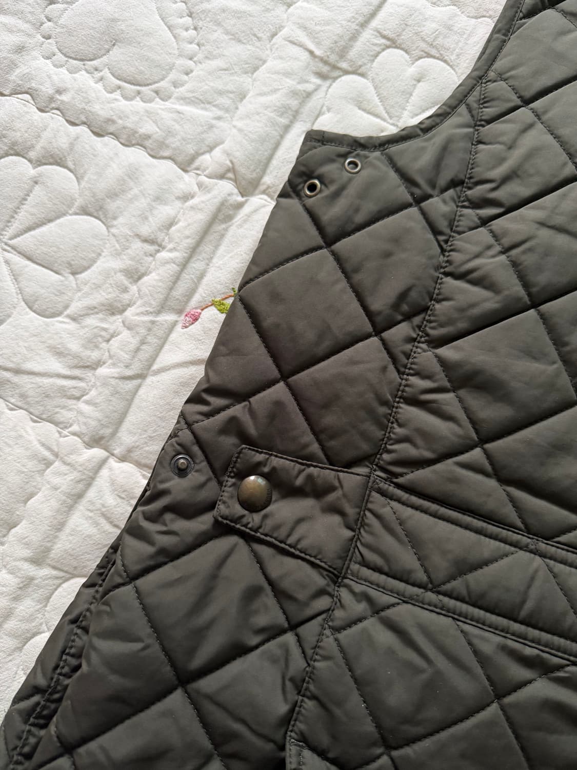 (국내매장) 폴로랄프로렌 베스트 퀄팅 송아지가죽 디테일 투포켓 자켓 상품이미지10