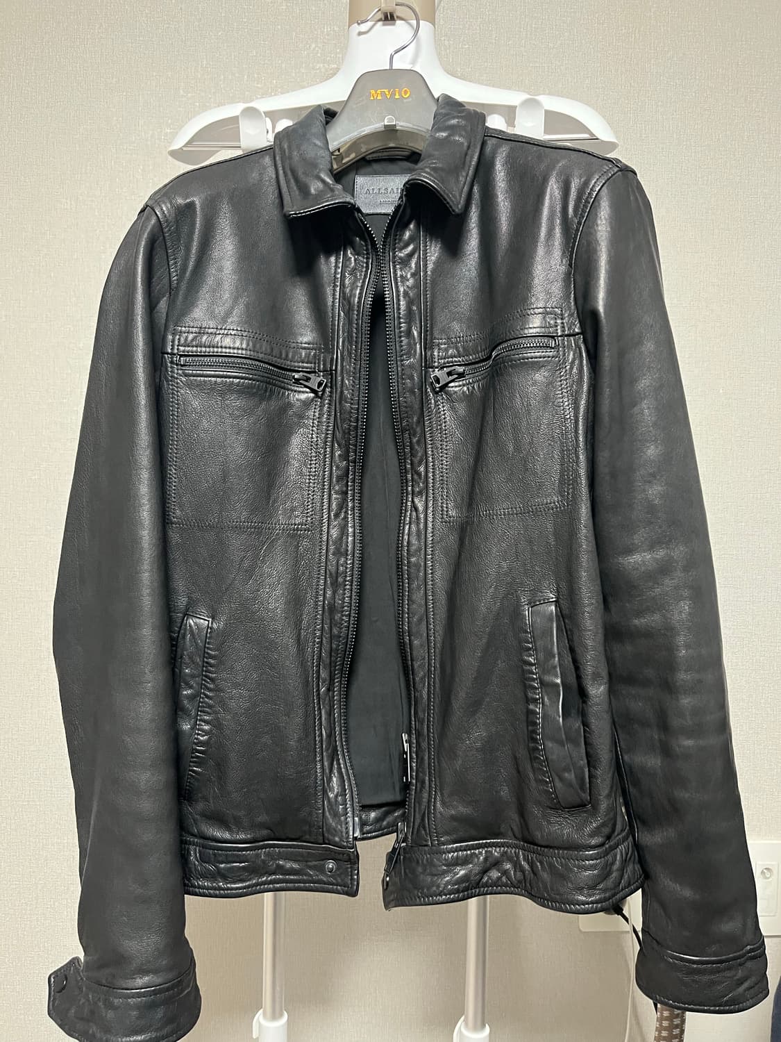 올세인츠 라크 레더 자켓 블랙 고트스킨 M사이즈 상품이미지1