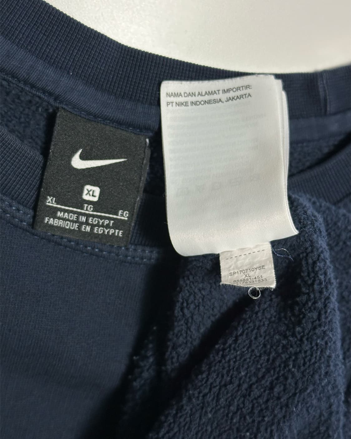 나이키 스우시 기모 맨투맨 네이비 상품이미지3