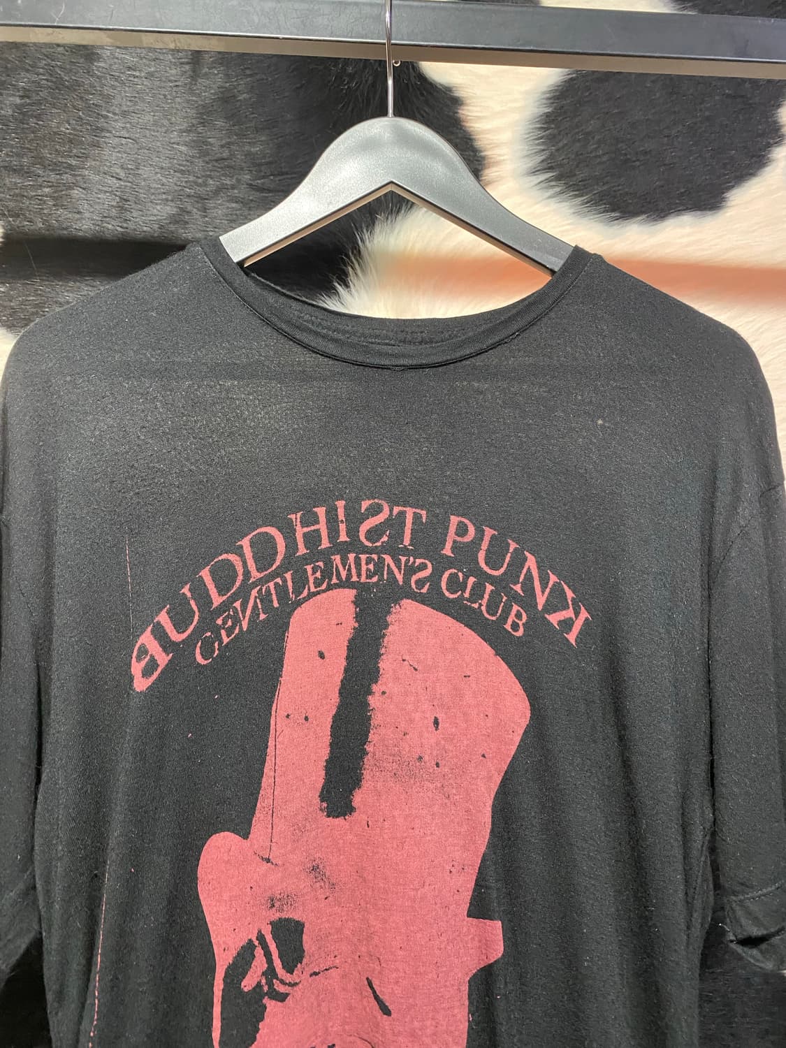 Japanese vtg 락무드 레드 프린팅 반팔 티셔츠 상품이미지2