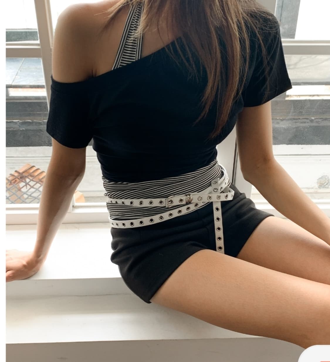 아일렛 두줄벨트 화이트(새상품) 상품이미지2