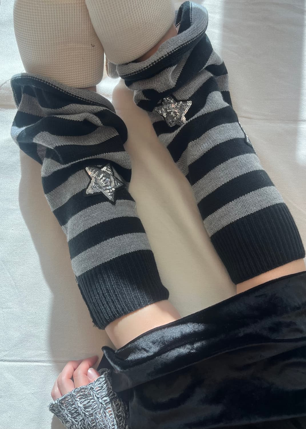 spangle star stripe leg warmer 상품이미지3
