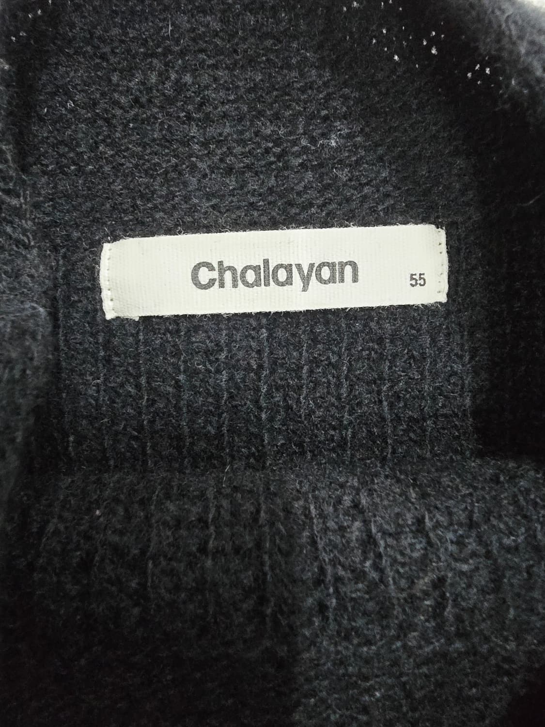 샬라얀 블랙 루즈핏 니트 스웨터 모100프로 상품이미지9