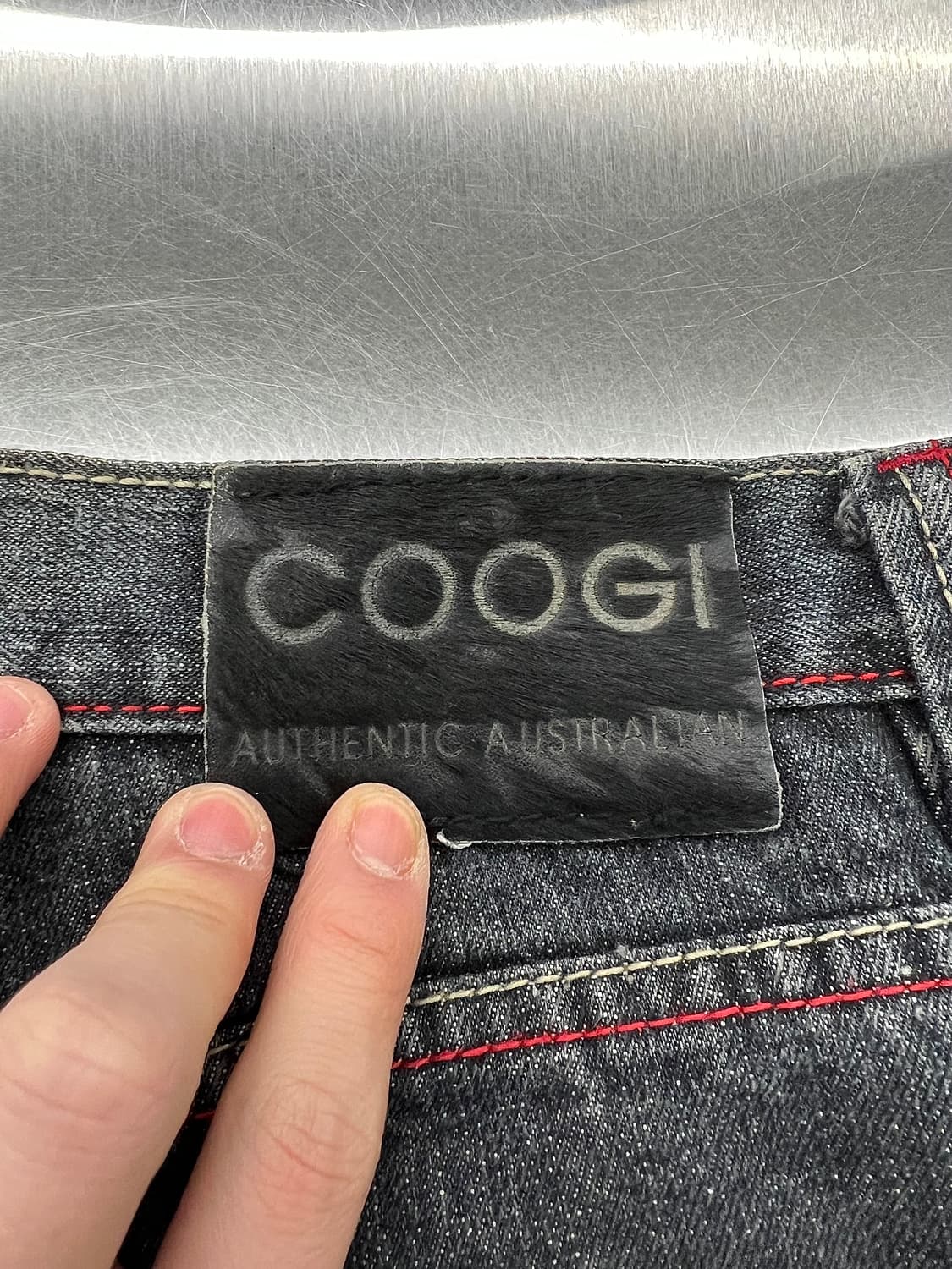 쿠지 오리엔탈 자수 디스트레스드 가먼트 워시 데님 팬츠 상품이미지9