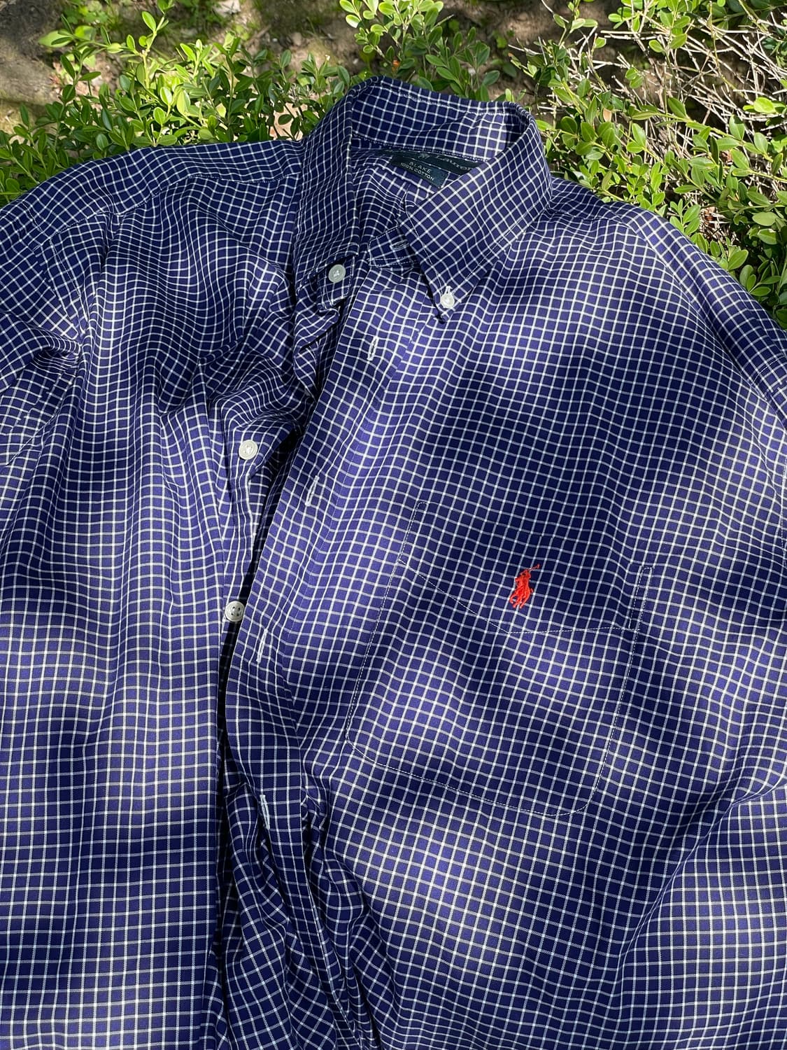 빈티지 폴로 블레이크 체크셔츠 네이비 xl 상품이미지1