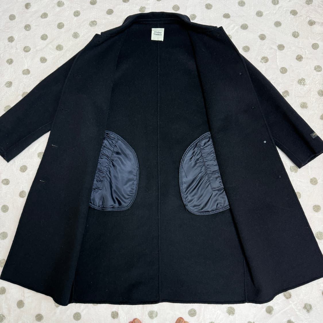 스튜디오톰보이 캐시미어 블랜디드 네이비코트 상품이미지4