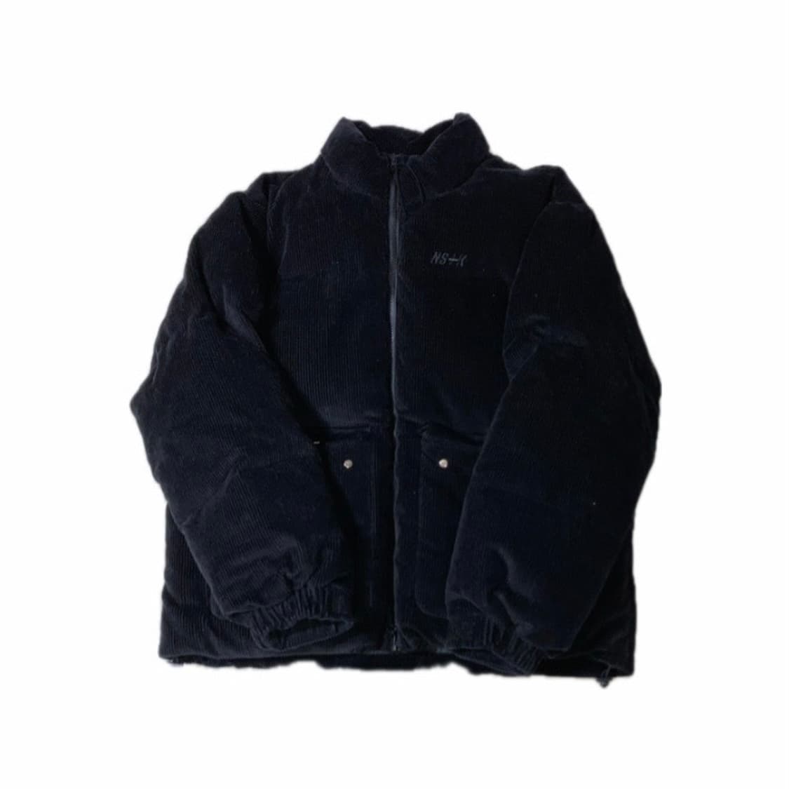 네스티킥 코듀로이 패딩자켓 블랙 상품이미지1