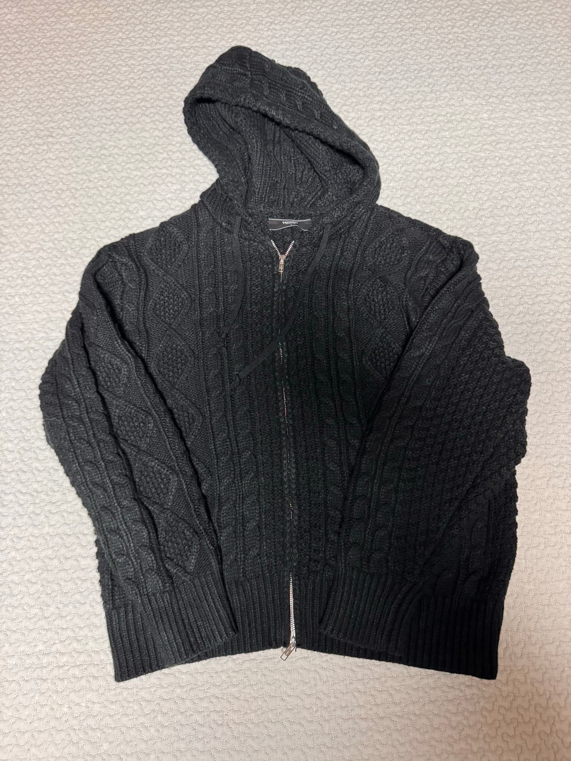 트릴리온 케이블 니트 후드집업 L 상품이미지1