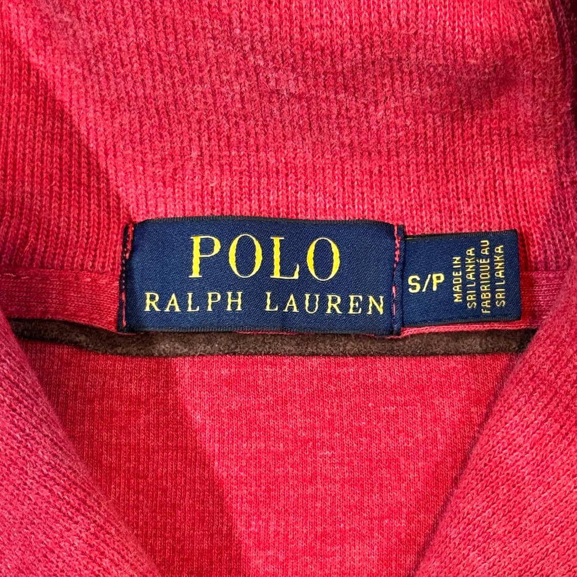 S) 폴로 랄프로렌 레드 숄카라 코튼 니트 상품이미지6