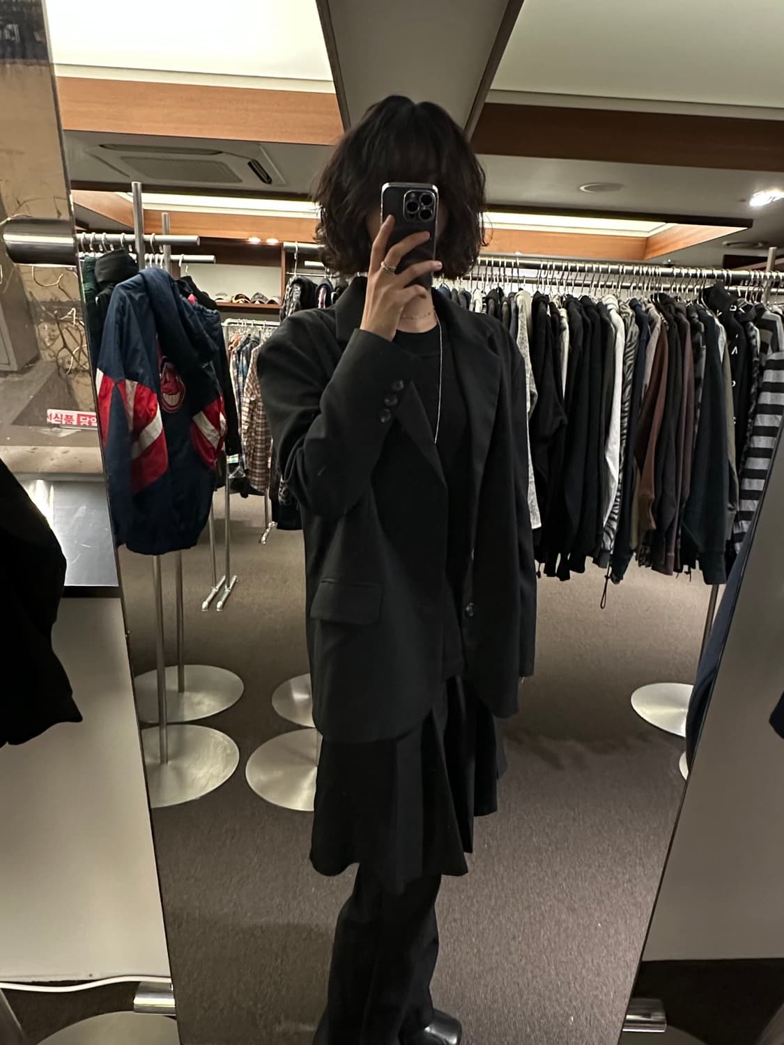 M)Piecemaker 빈티지 블랙 블레이저 상품이미지1