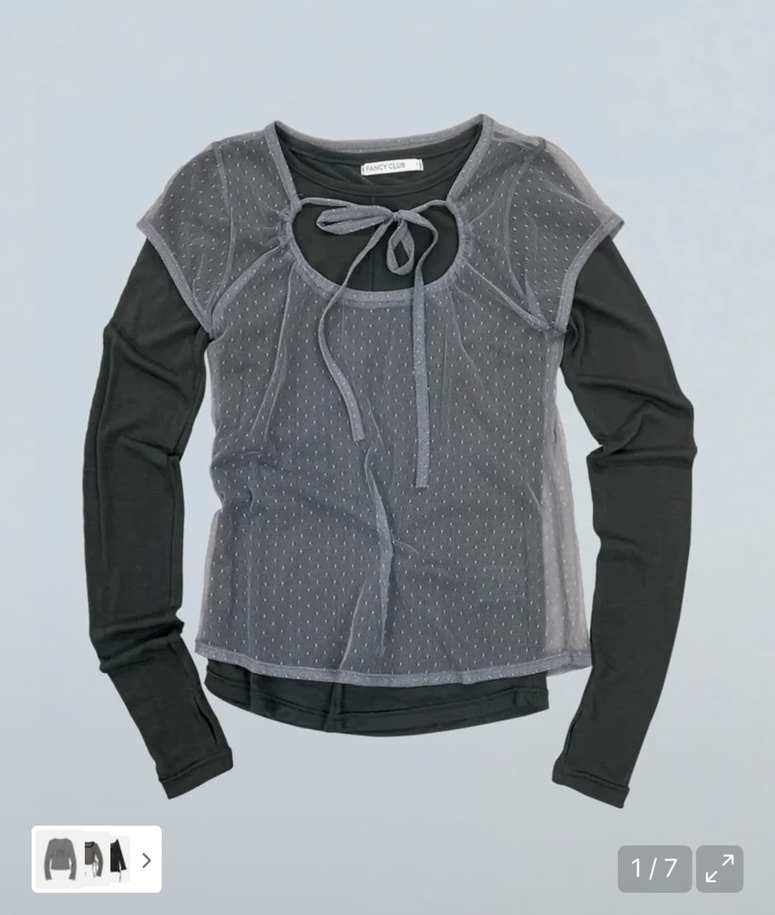 팬시클럽 도트 레이어드 롱슬리브 상품이미지1