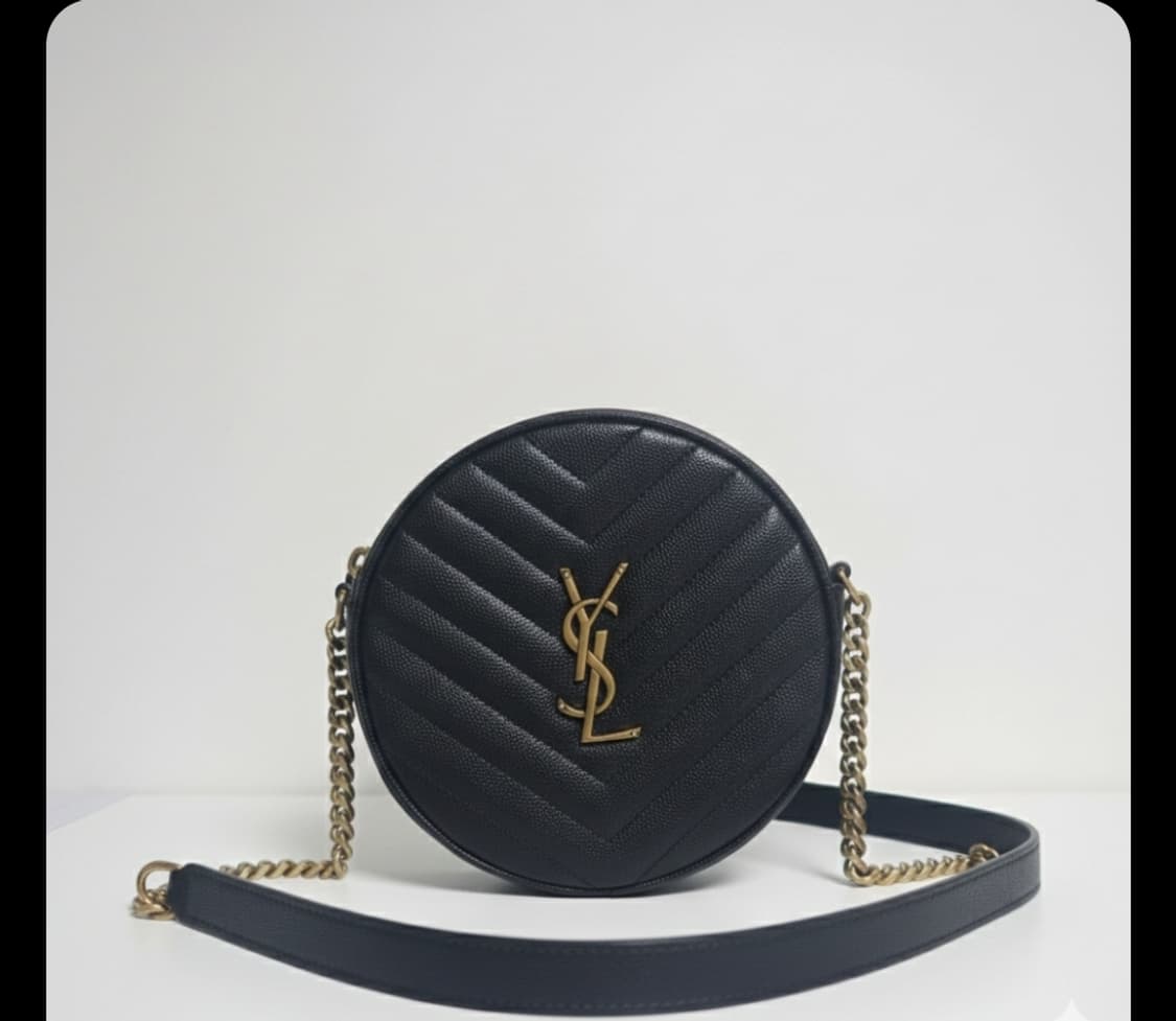 생로랑 YSL 라운드 크로스백 블랙 미사용 제품 상품이미지1