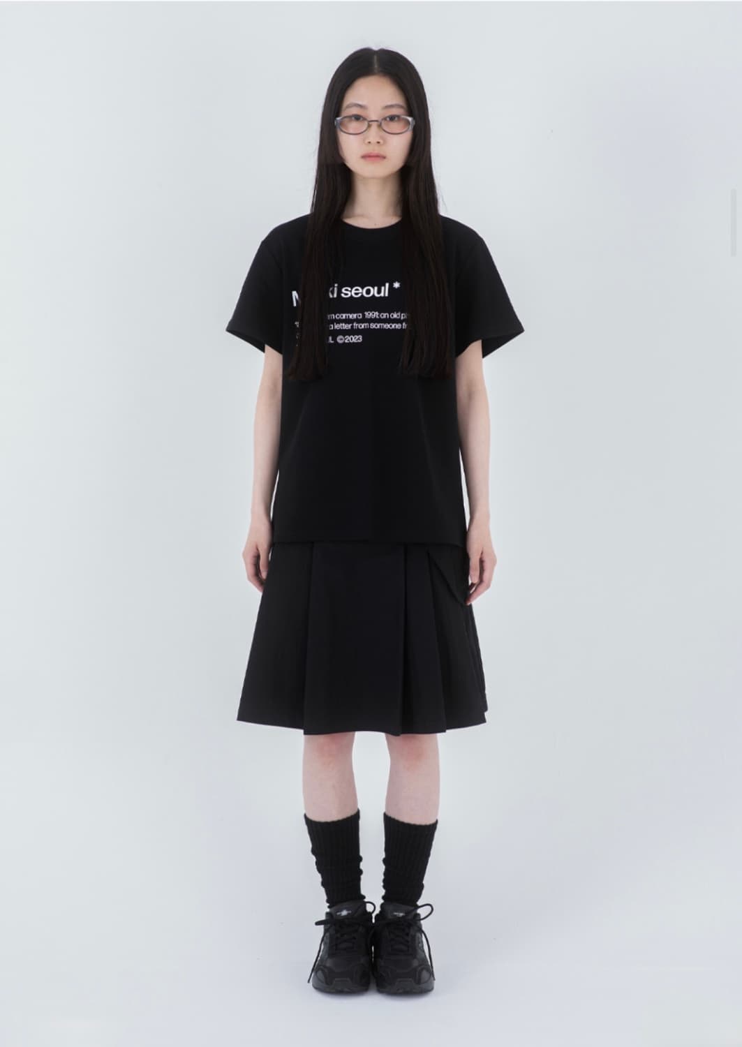 미세키서울 Waist pocket bag midi skirt 블랙 상품이미지3