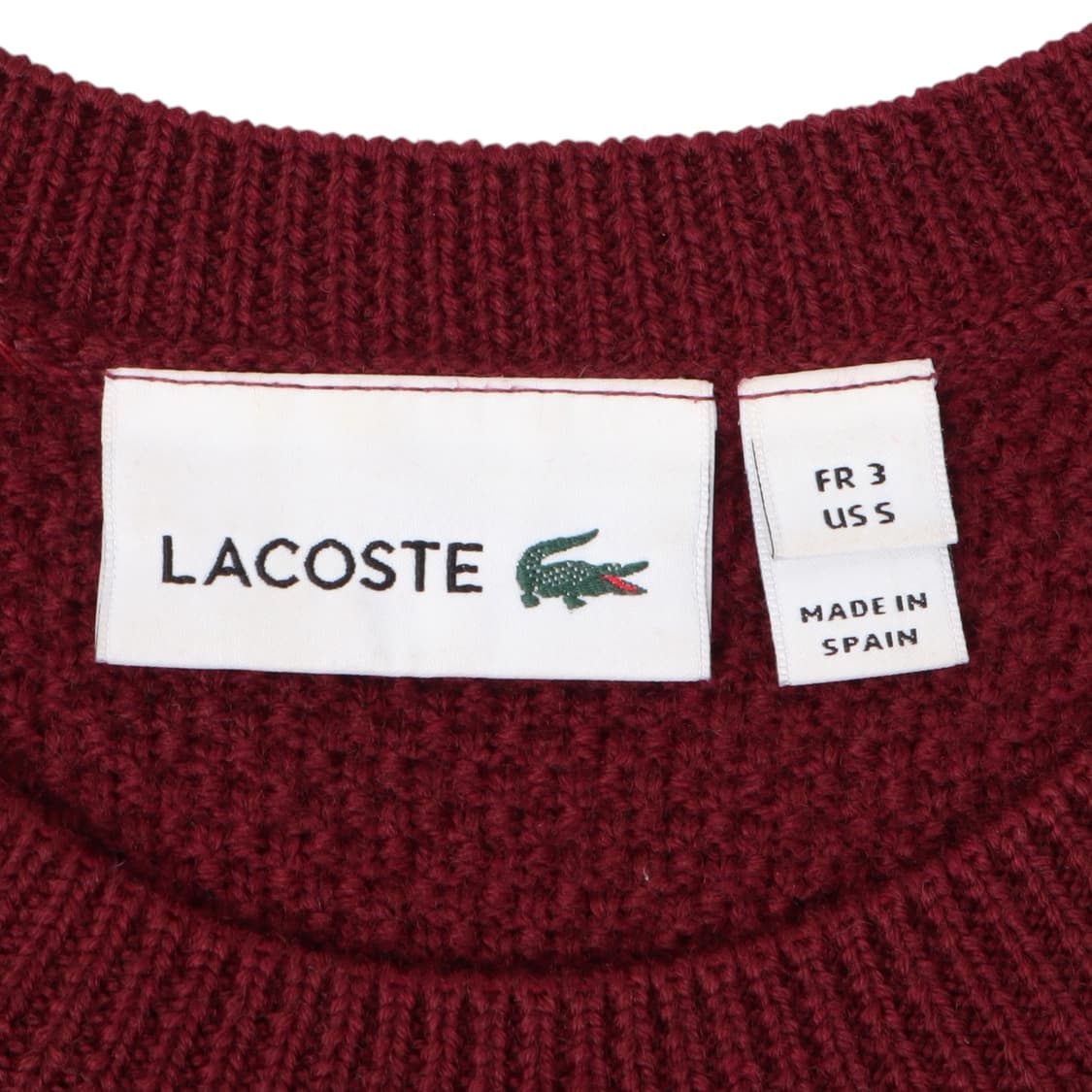 라코스테 버건디 울 와플 니트 상품이미지8