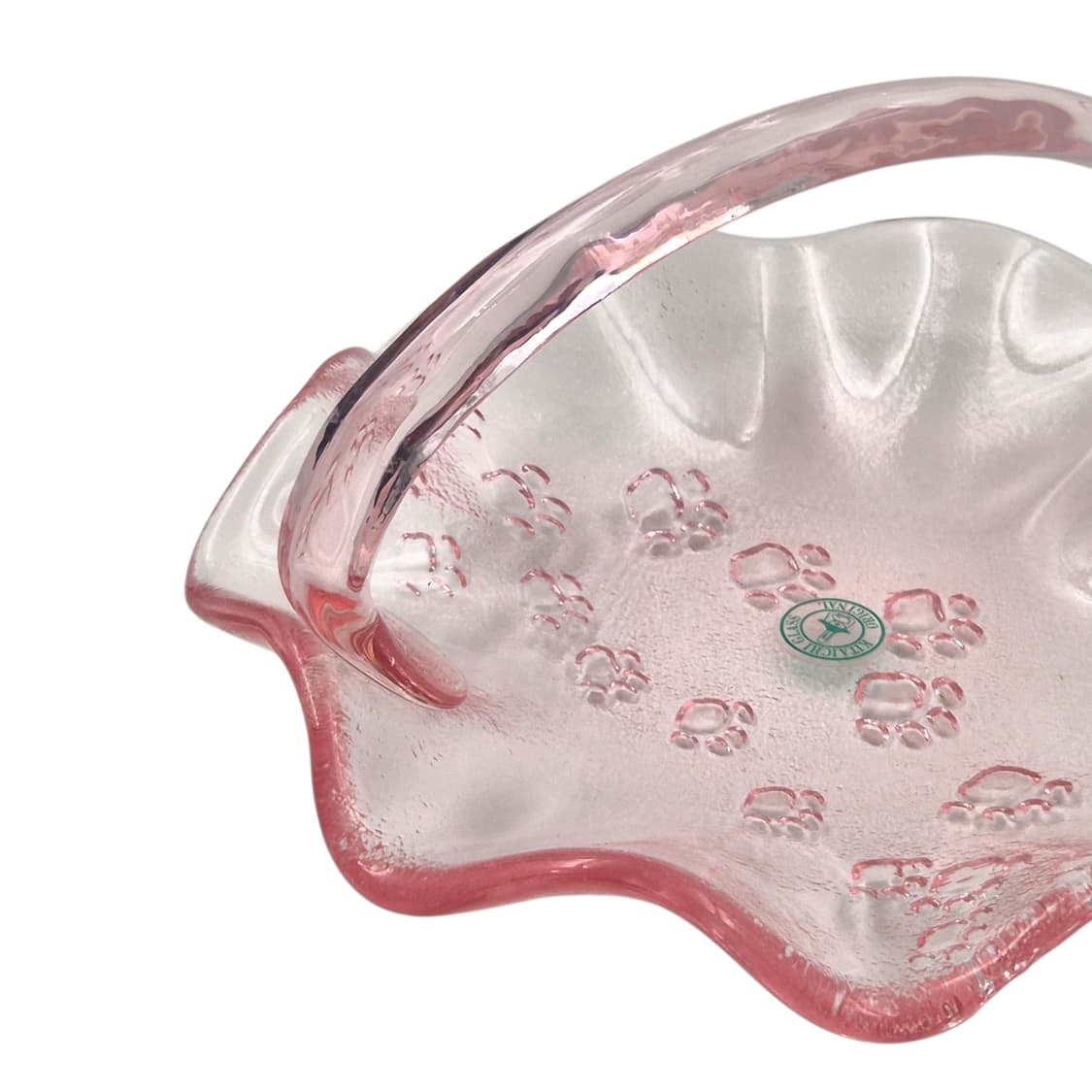 90s 오타루 핸드블로운 발자국 러플 바구니 상품이미지3