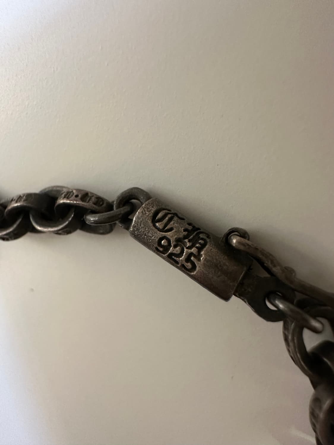 크롬하츠 실버 펜던트 페이퍼체인 30인치 일체형 상품이미지6