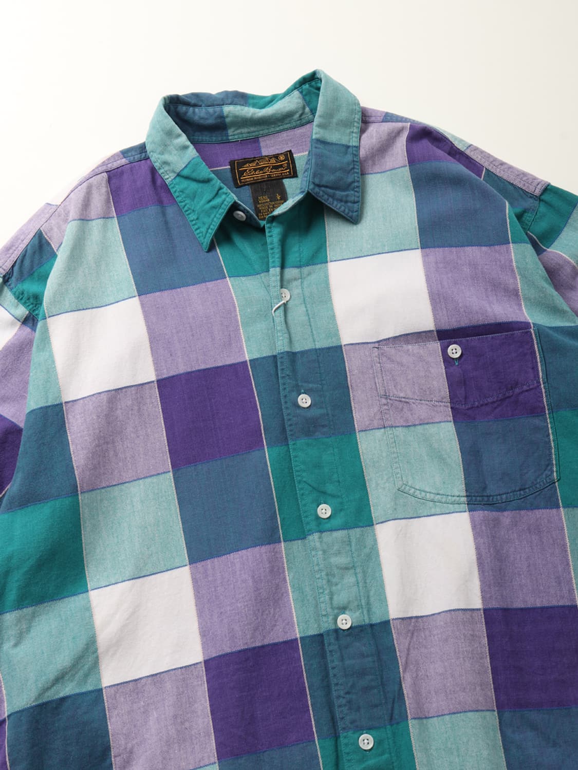 Eddie Bauer 90s Plaid Half Shirt 상품이미지3