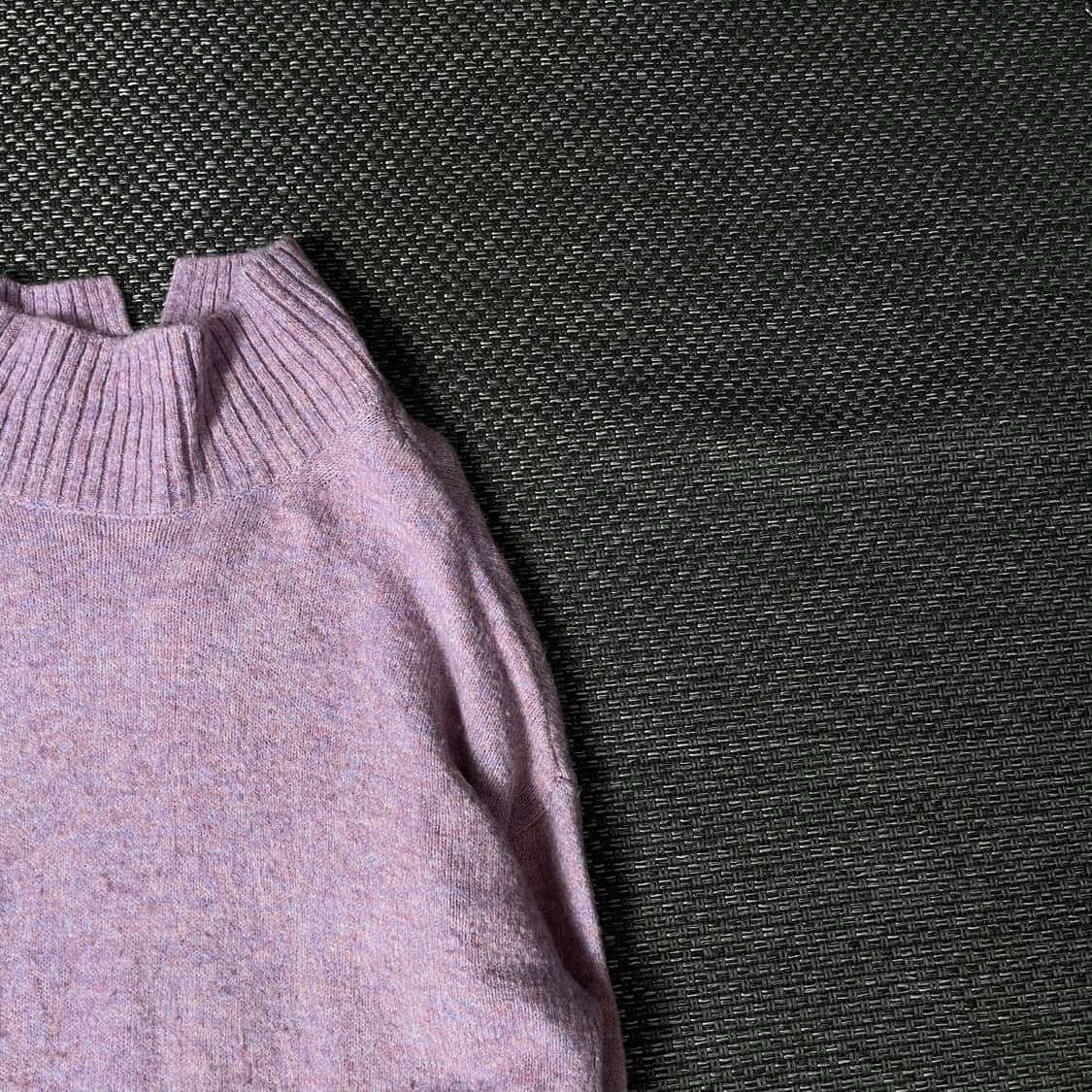 JPN 핑크퍼플 보카시 하이넥 긴팔 니트 상품이미지3