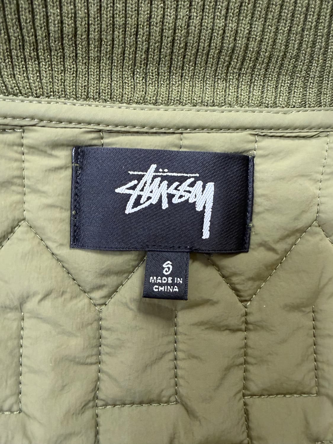 스투시 S 퀼티드 라이너 자켓 (올리브) 상품이미지5