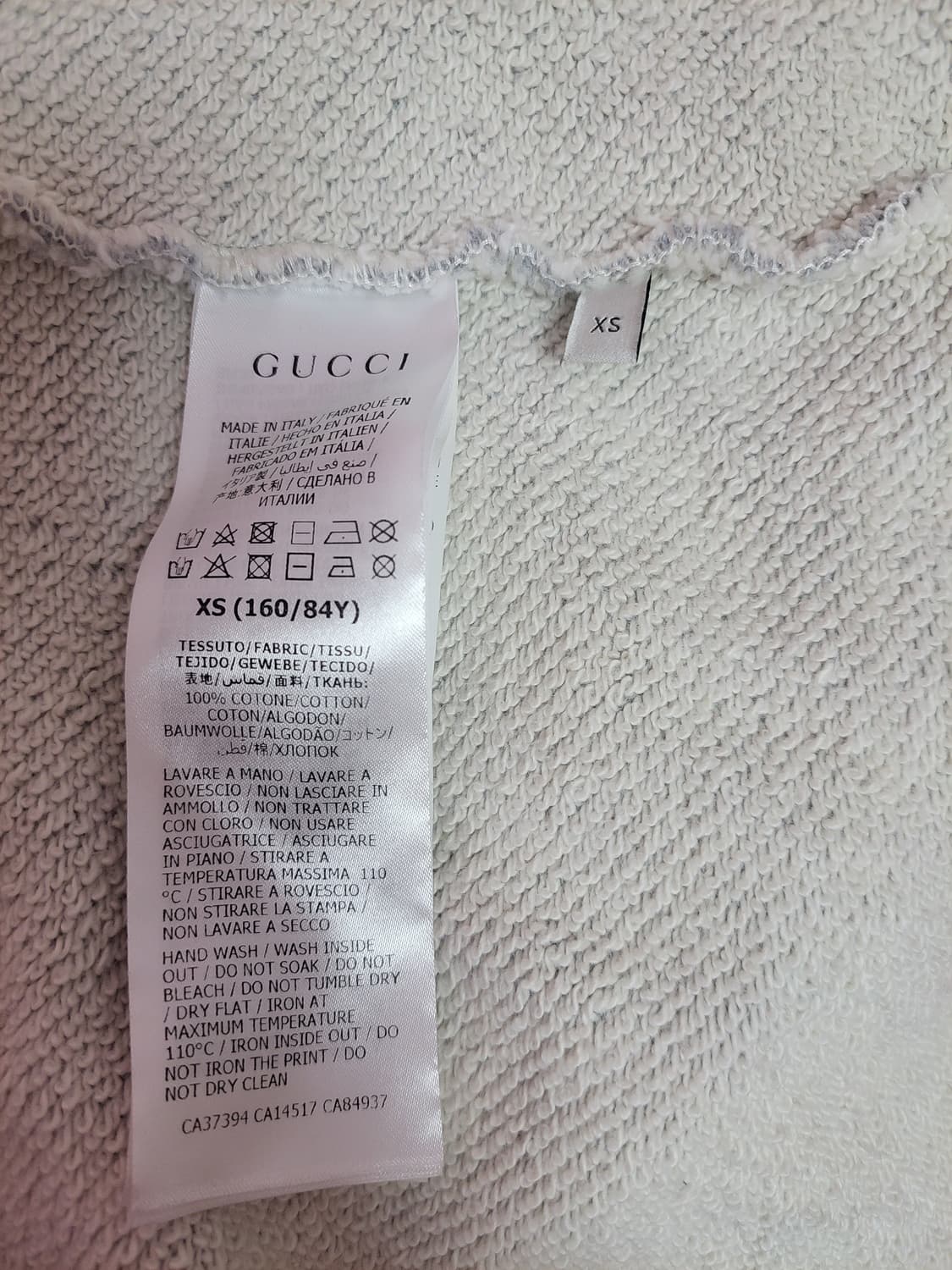 정품)급처상태좋음!구찌 오버핏 남녀공용 웹 로고 후드 티셔츠 상품이미지7