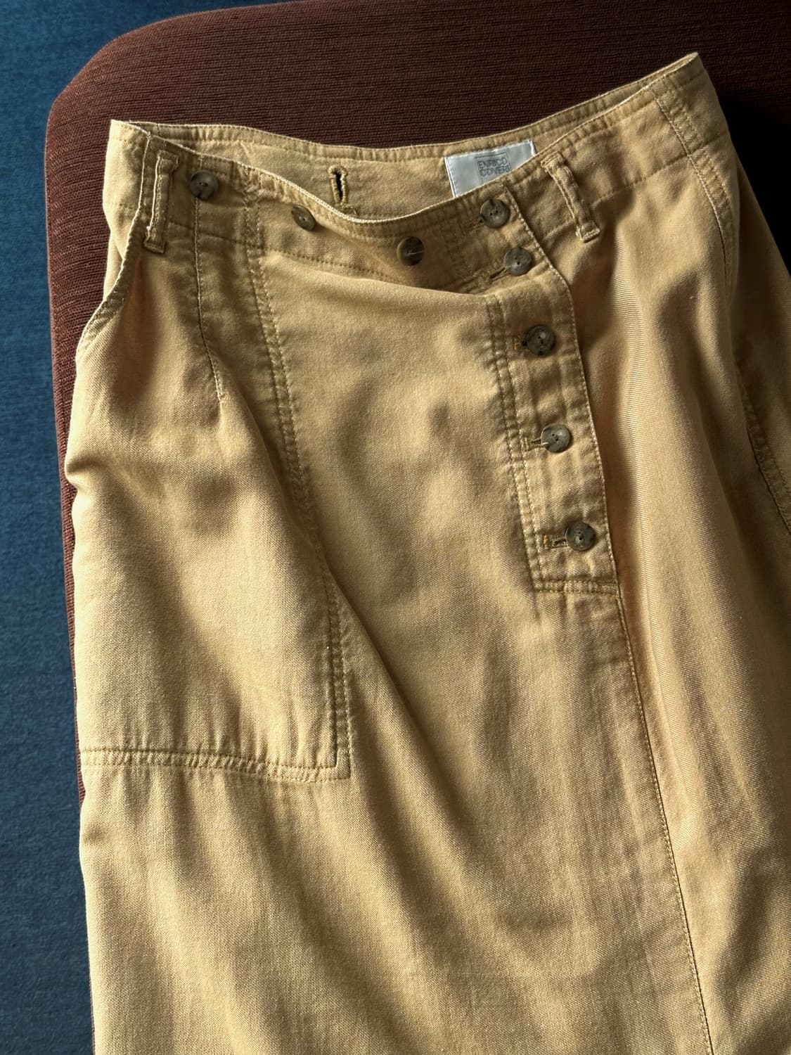 Rayon blend design long skirt 상품이미지1