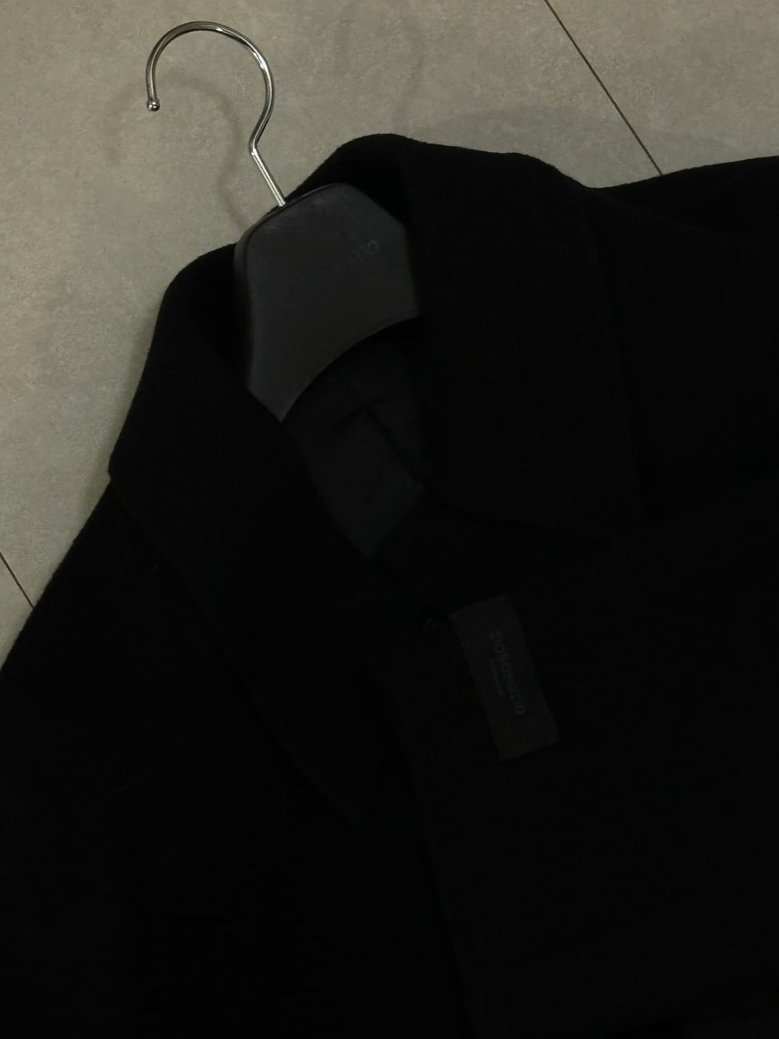 지오송지오 핸드메이드 오버사이즈 발마칸 코트 블랙 상품이미지5