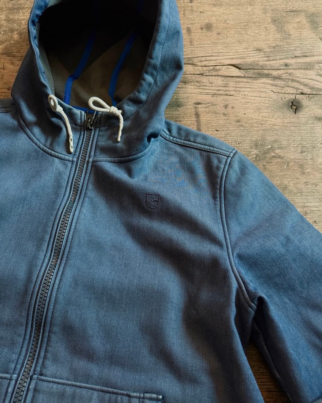 지스타 로우 생지 데님 후디 자켓 상품이미지3