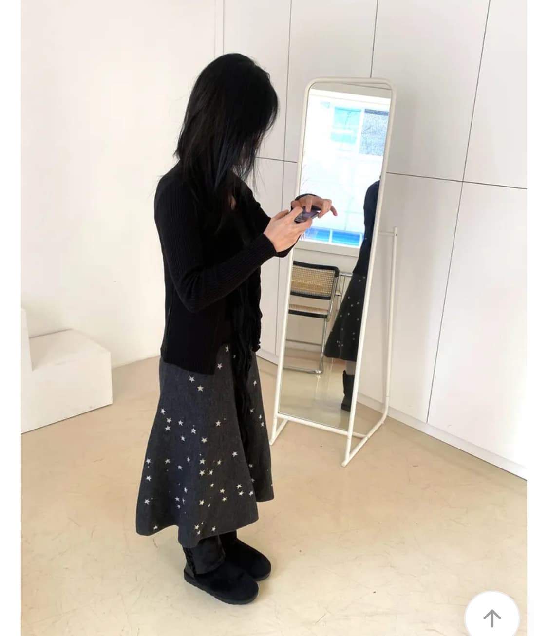 이즈이즈 (구 나의나인) 샤이닝 스타 스커트 그레이 상품이미지3