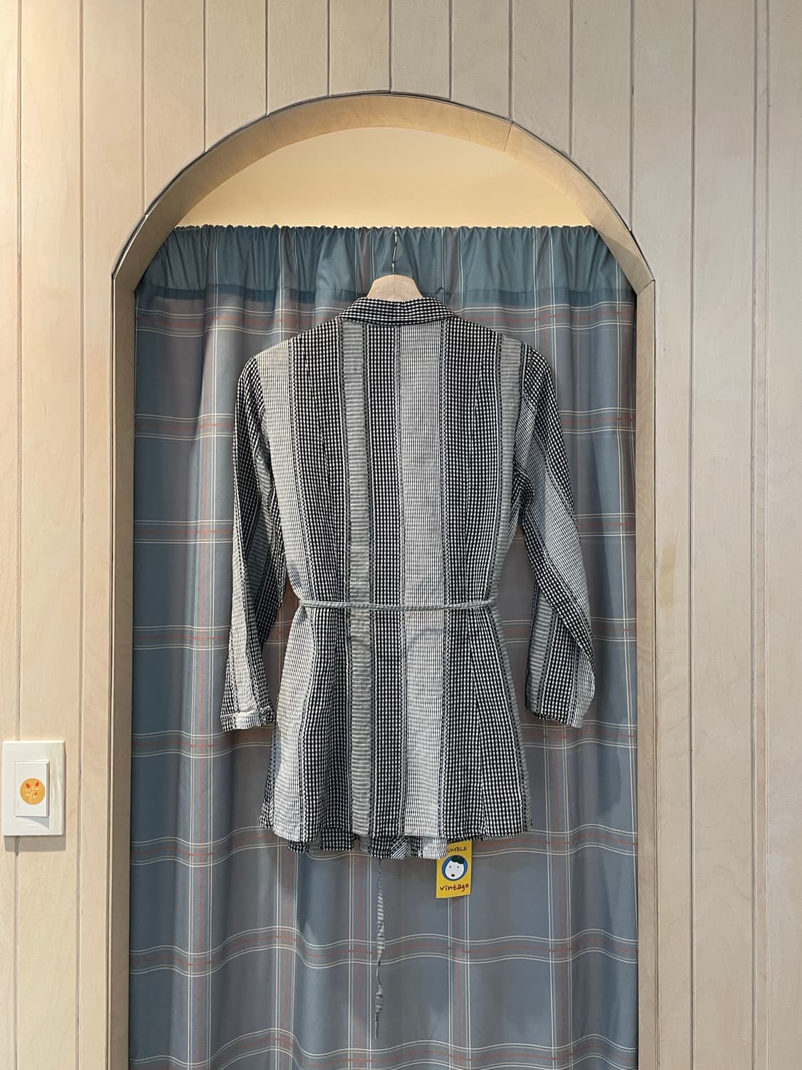 일본빈티지 모리 믹스체크셔츠 상품이미지6