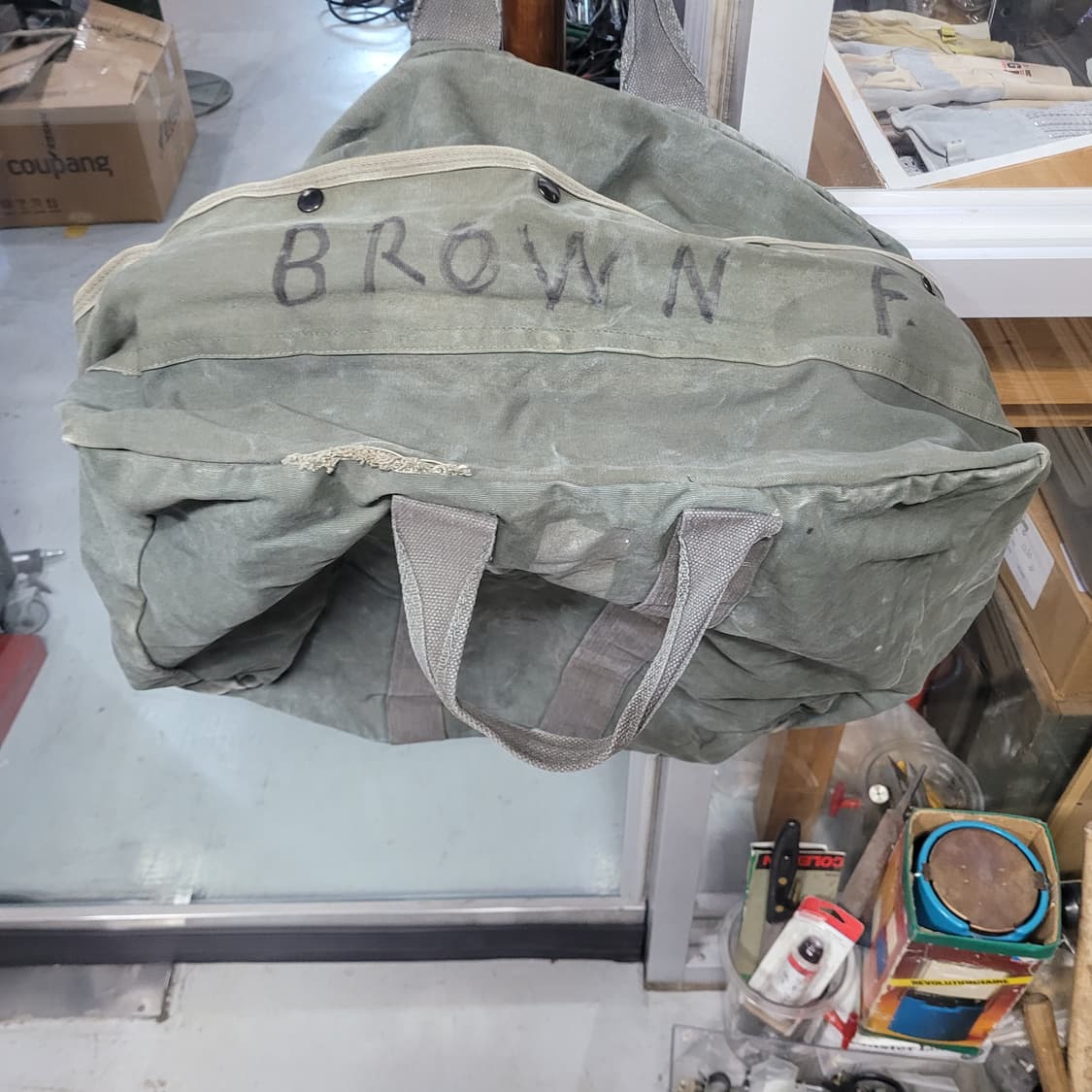 미 빈티지 캔버스 대형 공군 더플백 상품이미지5