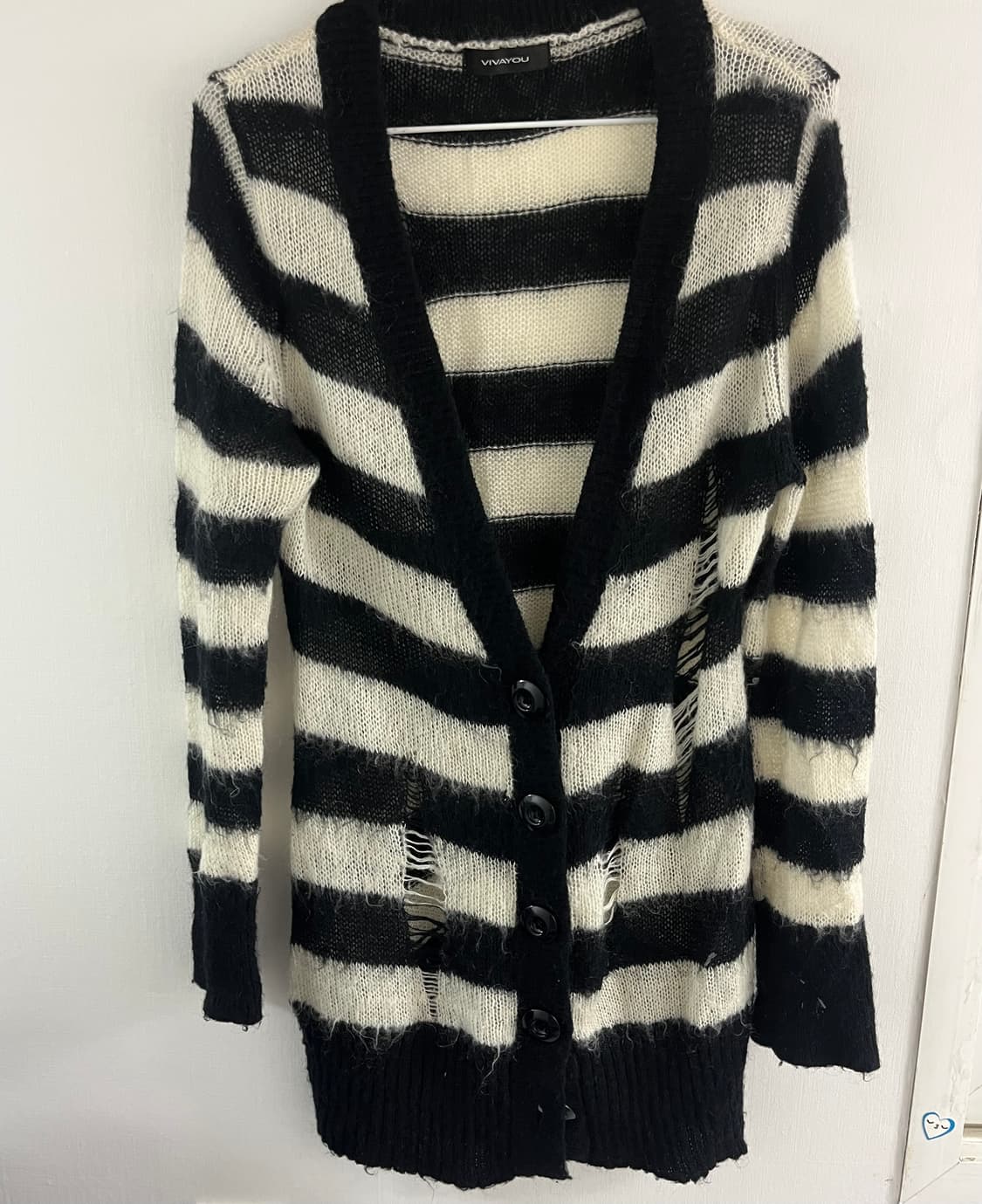 Grunge Stripe Cardigan 상품이미지1