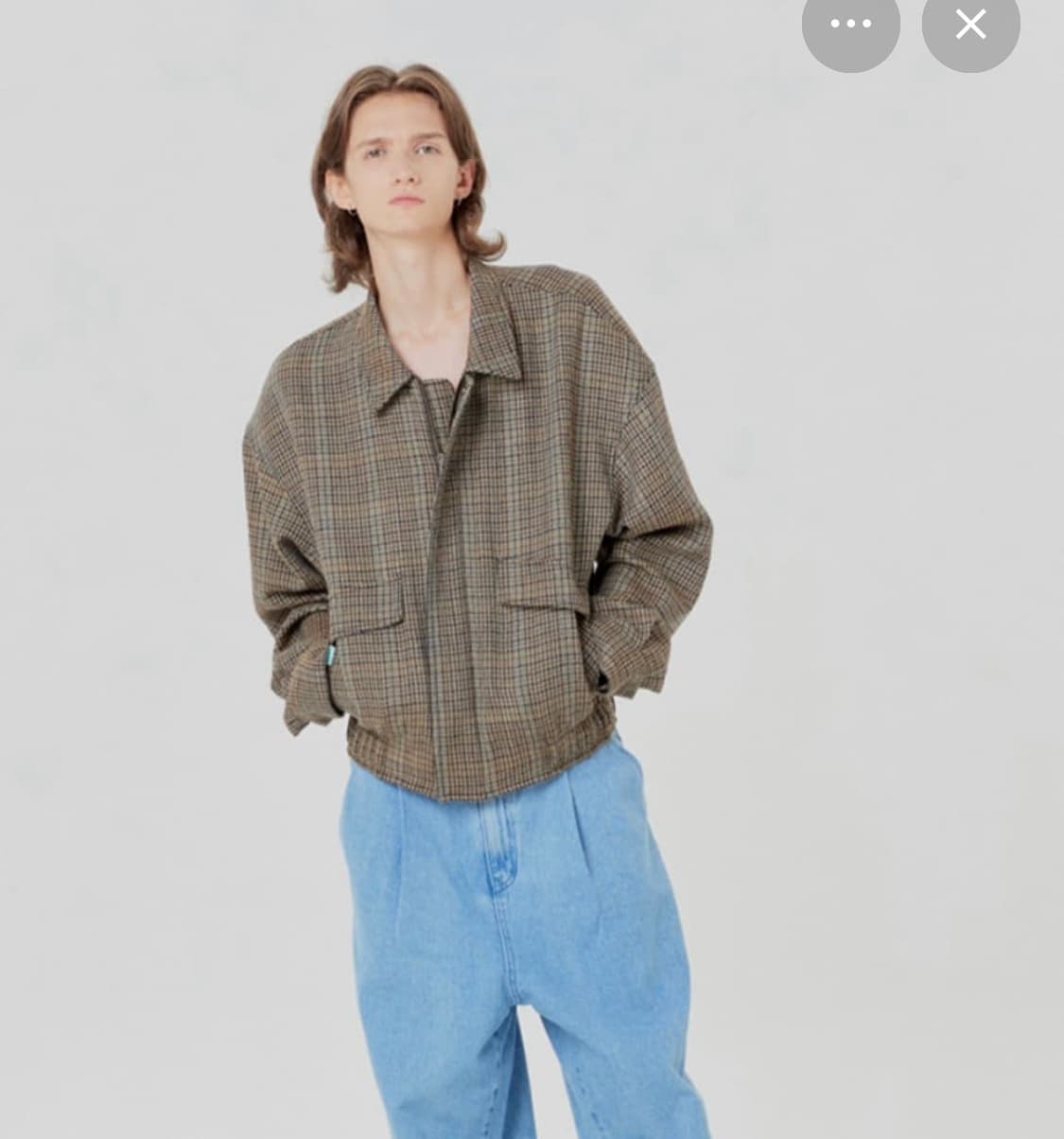 인스턴트 펑크 체크 블루종 상품이미지3