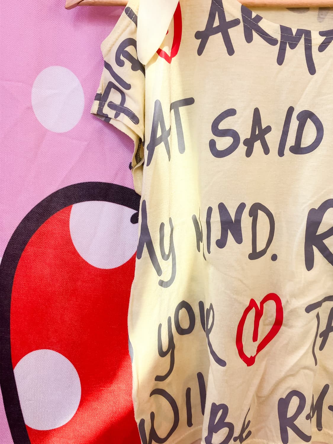 어깨트임 리본 포인트 티셔츠 상품이미지5