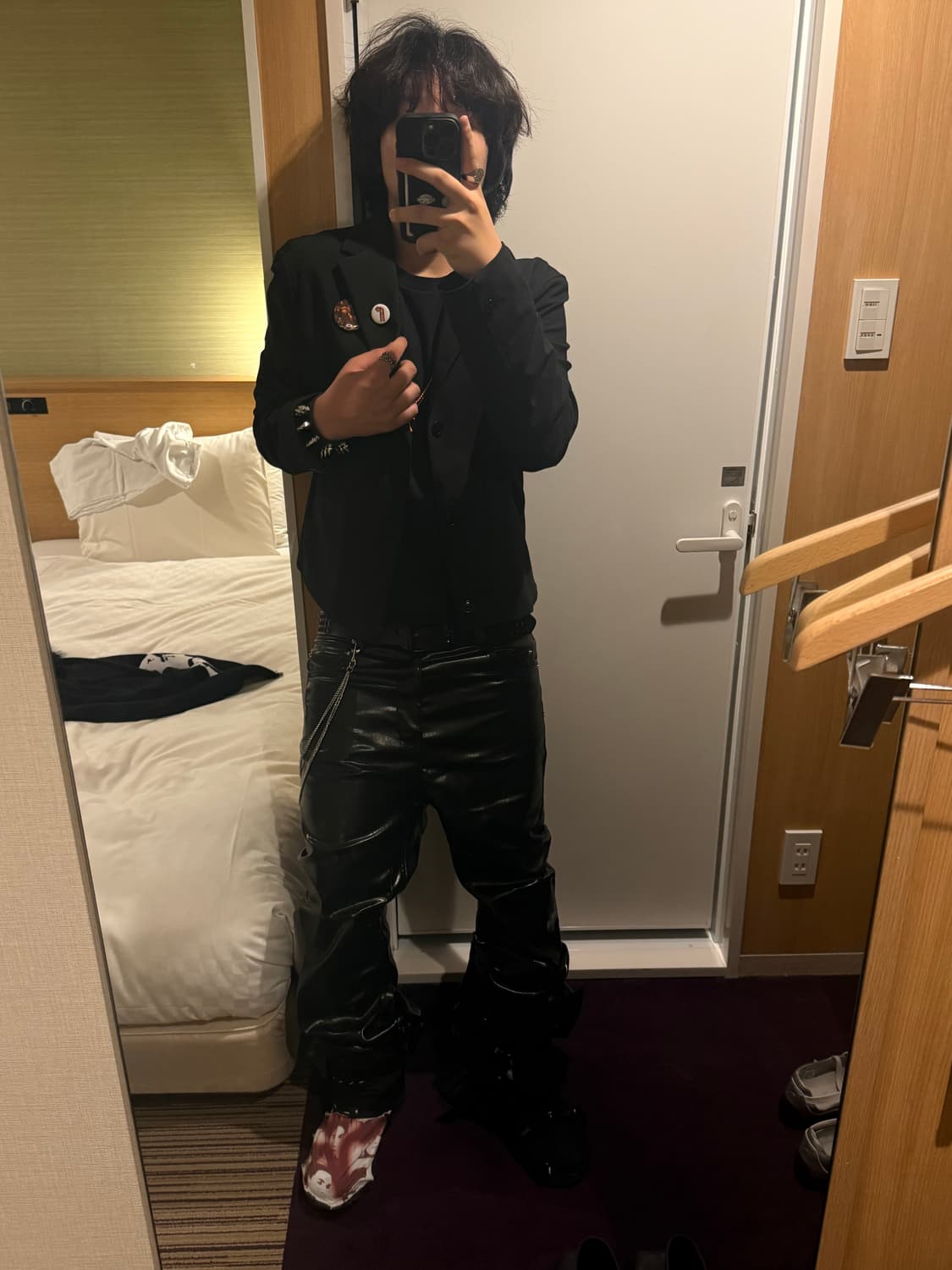 레더 팬츠 상품이미지4