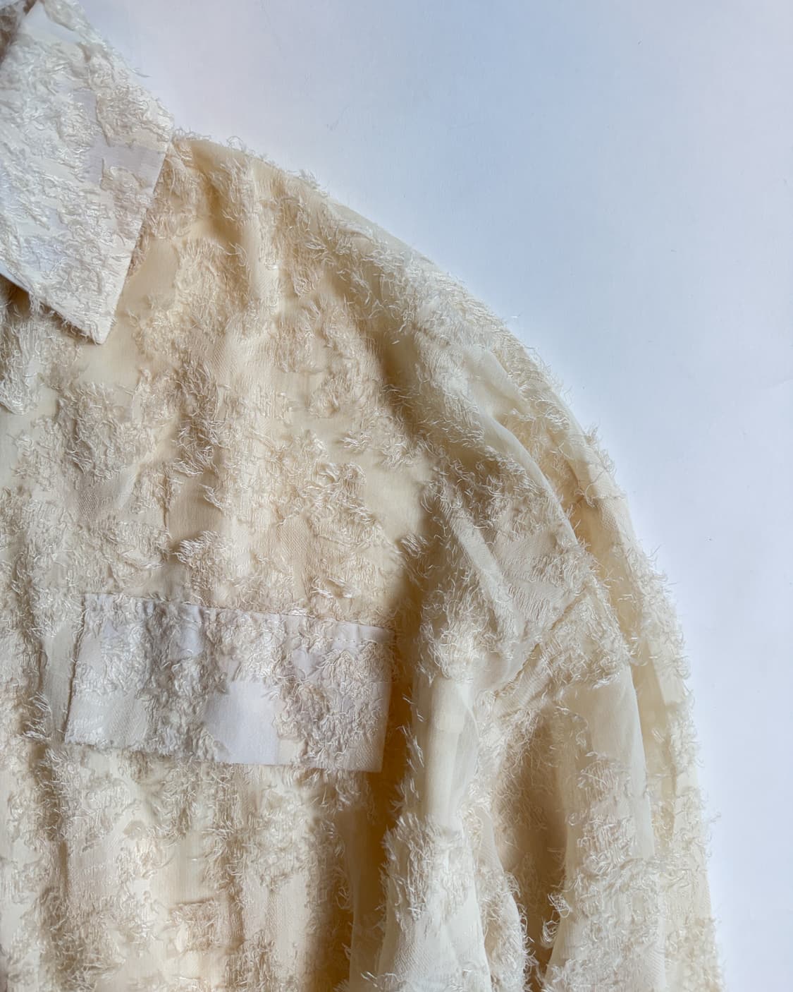 Ivory Fringe Shaggy Shirt 상품이미지2
