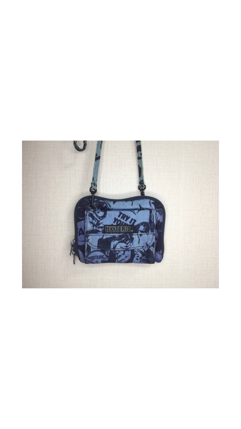 히스테릭 글래머 데님 프린팅 미니 크로스백 지갑 상품이미지2