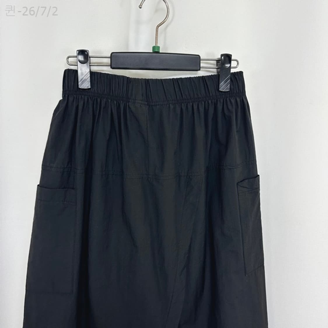 CMCUBE 여자 밴딩 통넓은 나일론바지 검정 FREE /퀸 상품이미지7