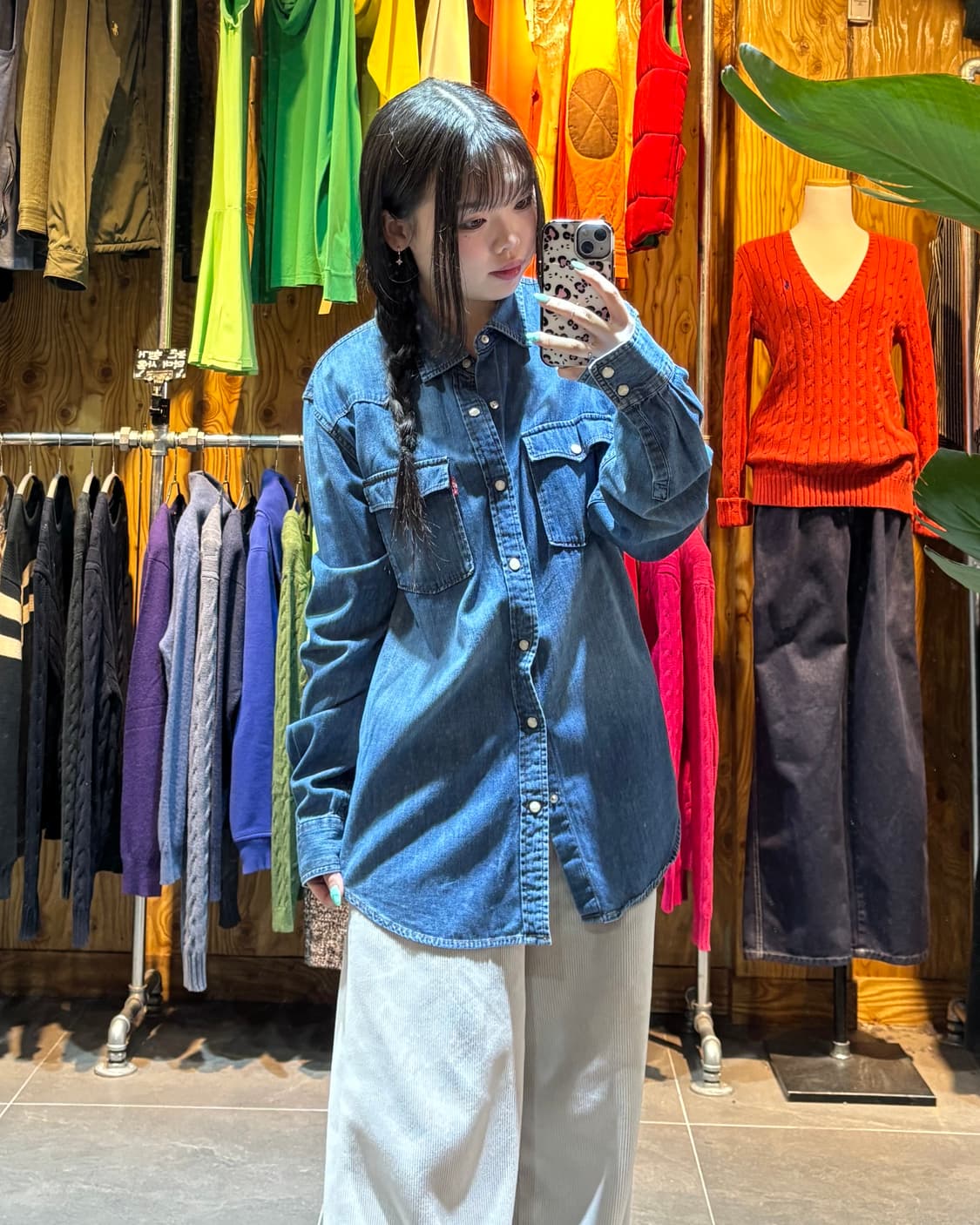 M 리바이스 웨스턴 투포켓 버튼 데님 셔츠 상품이미지1