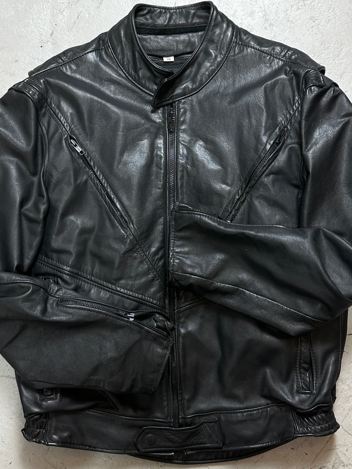 80's 브룩스 레더 모터사이클 레더 자켓 빈티지 레더 자켓 상품이미지8