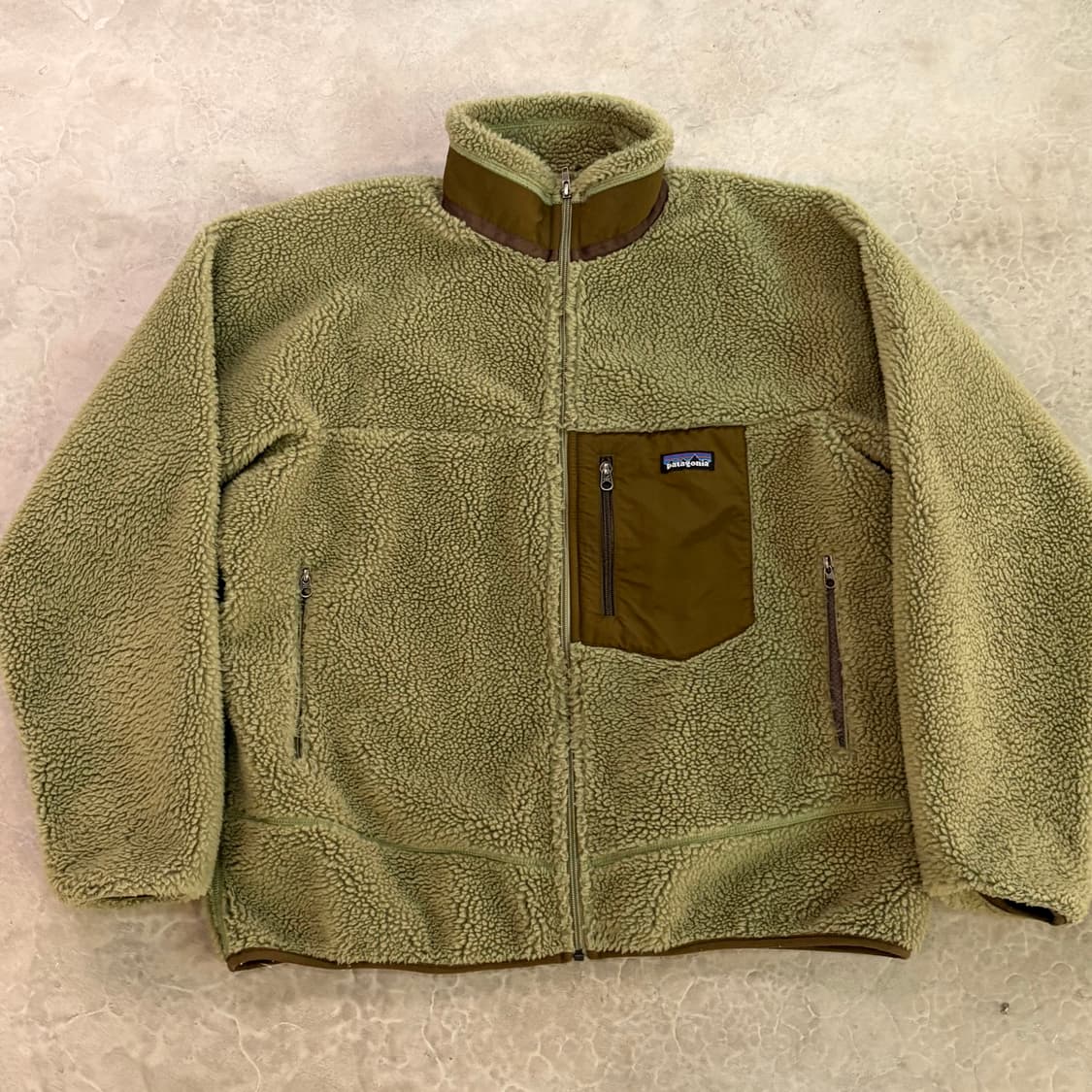 [L] 파타고니아 딥파일 레트로 X 후리스 자켓 플리스 카키 그린 상품이미지1