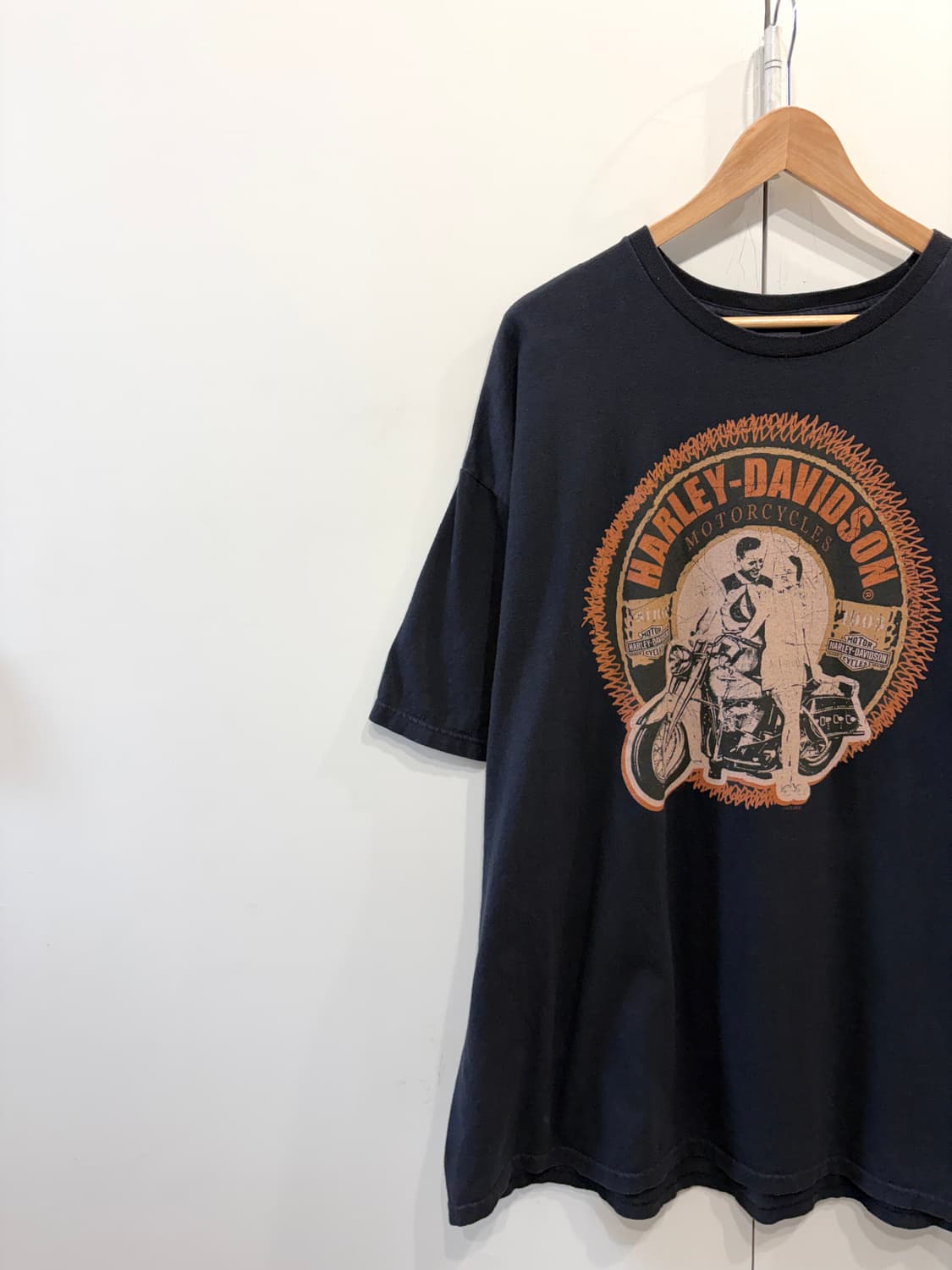 할리데이비슨 빈티지 프린팅 반팔 티셔츠 상품이미지2