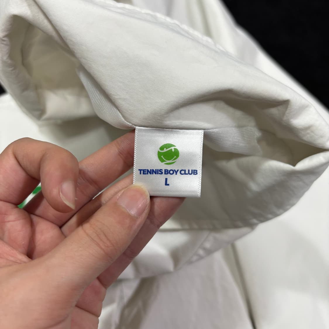 L 테니스보이클럽 화이트 나일론 코치자켓 상품이미지5