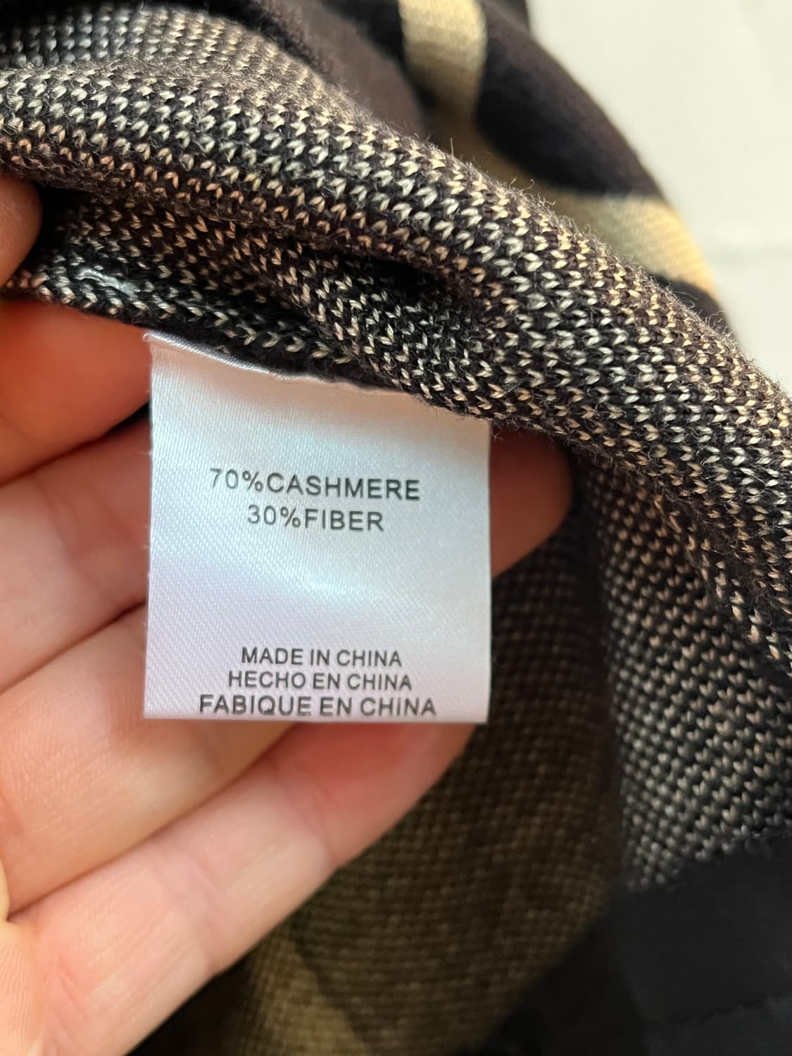 Kenzo 캐시미어 혼방 격자무늬 니트 탑 40 상품이미지5