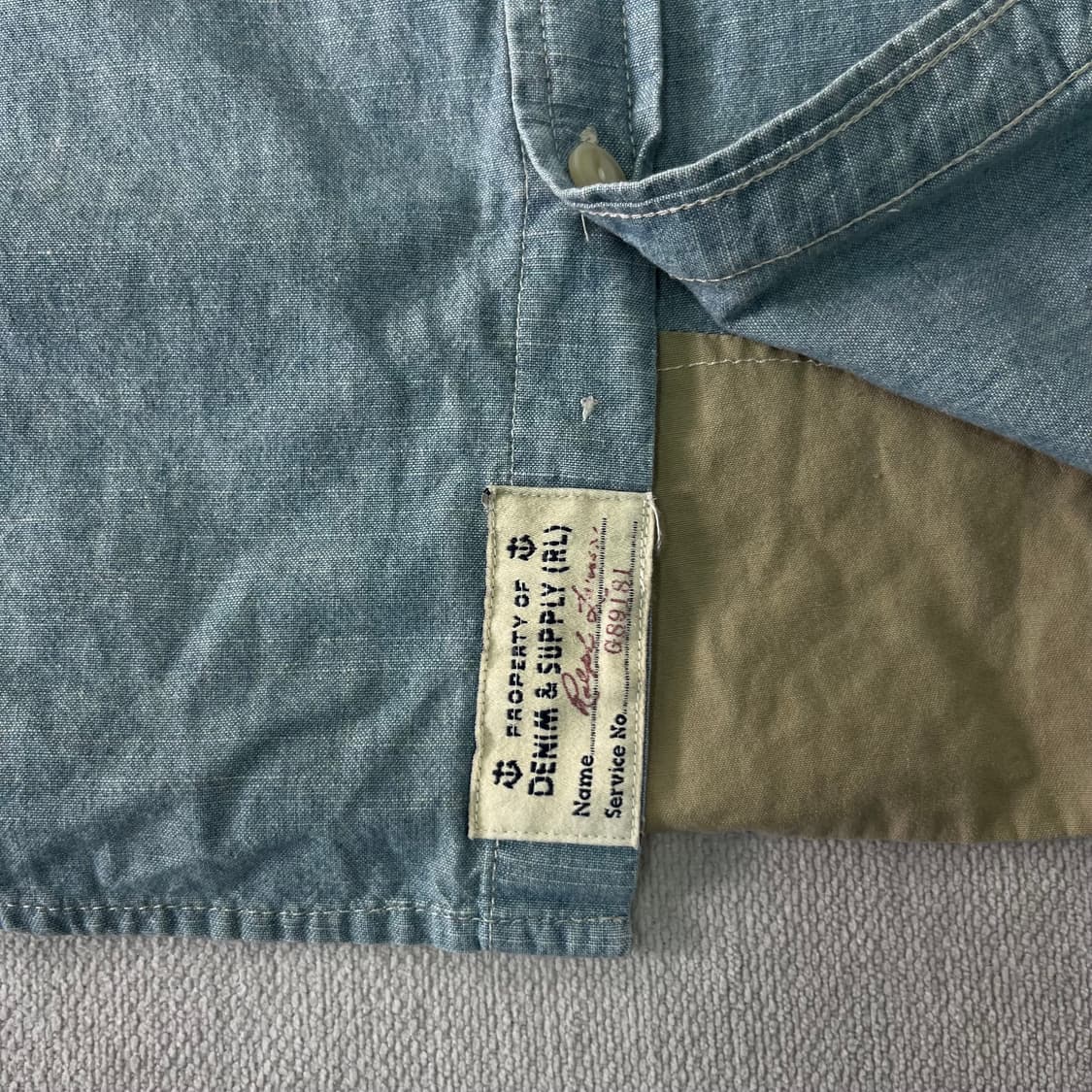 100 폴로랄프로렌 데님앤서플라이 샴브레이 데님 셔츠 상품이미지6