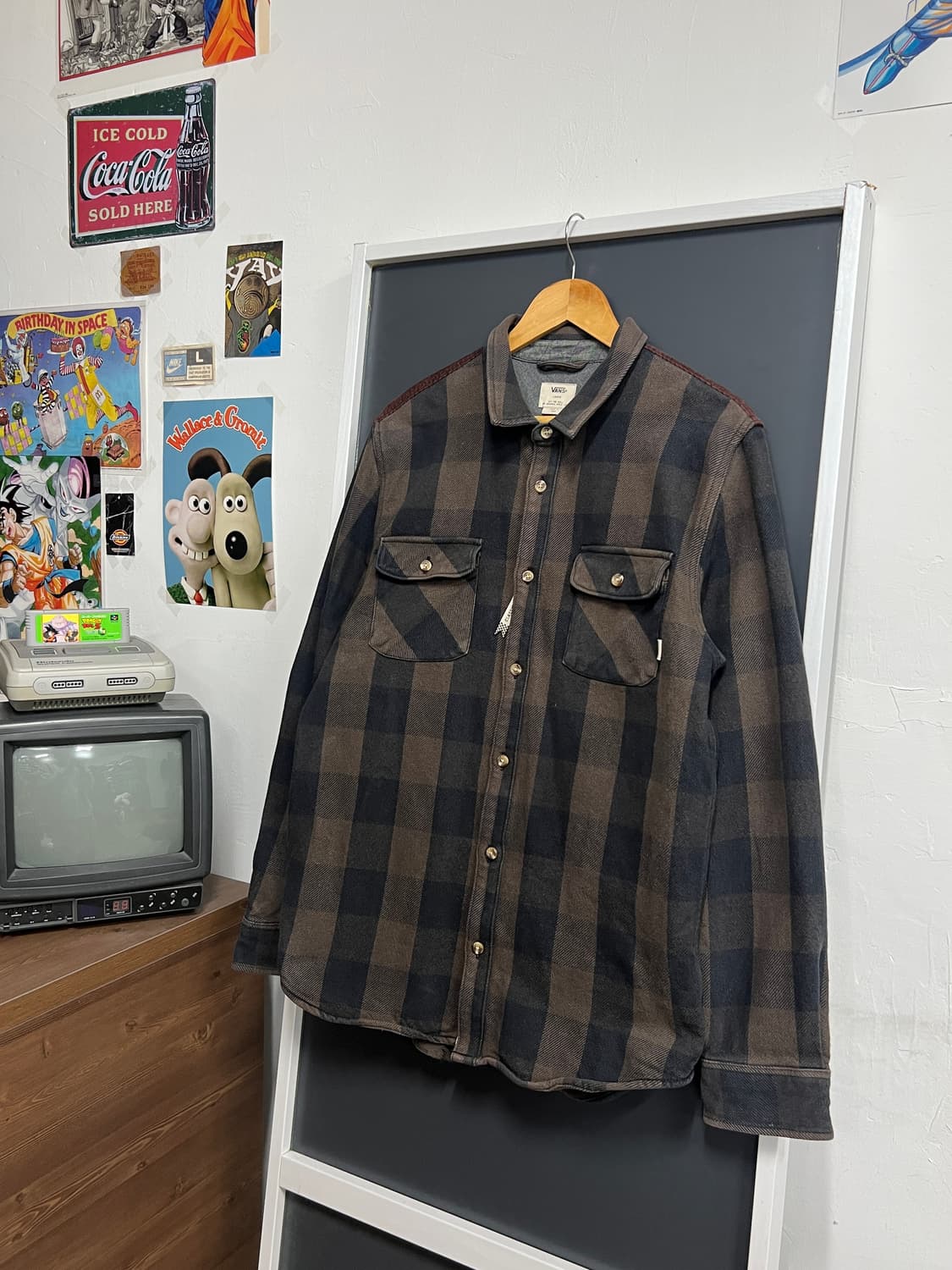 Vans 반스 엘보우 패치 플란넬 체크 셔츠 자켓 상품이미지1