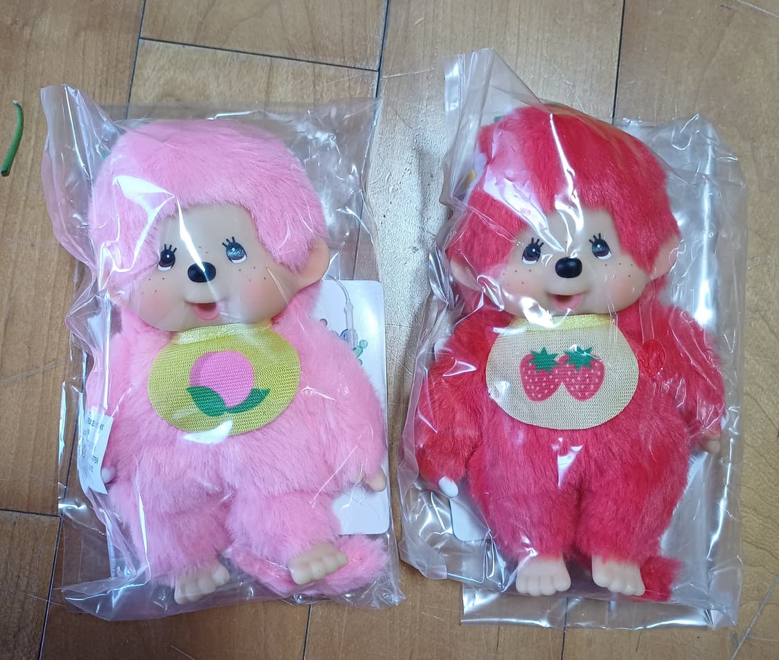 몬치치 후르츠 과일 인형 복숭아와 딸기 상품이미지1