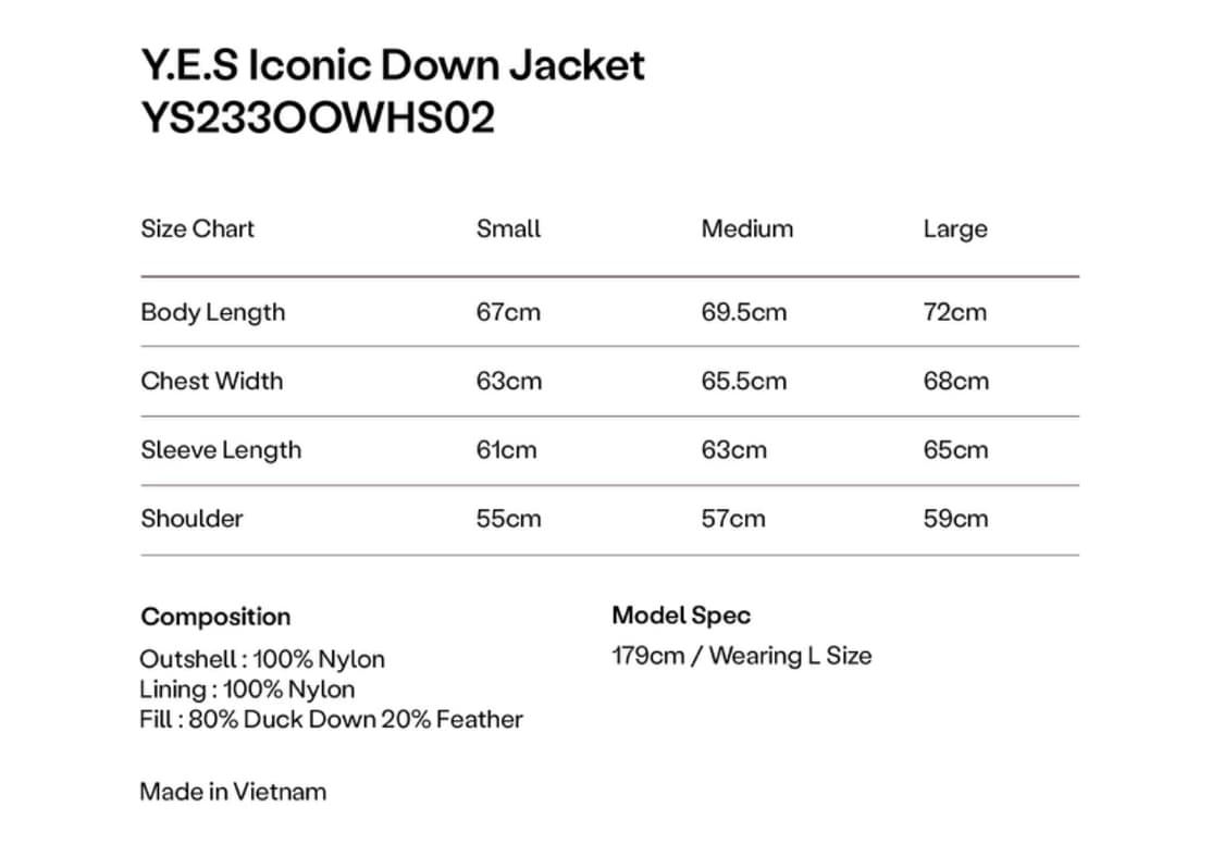 예스아이씨 아이코닉 다운 자켓 패딩 브라운 상품이미지4